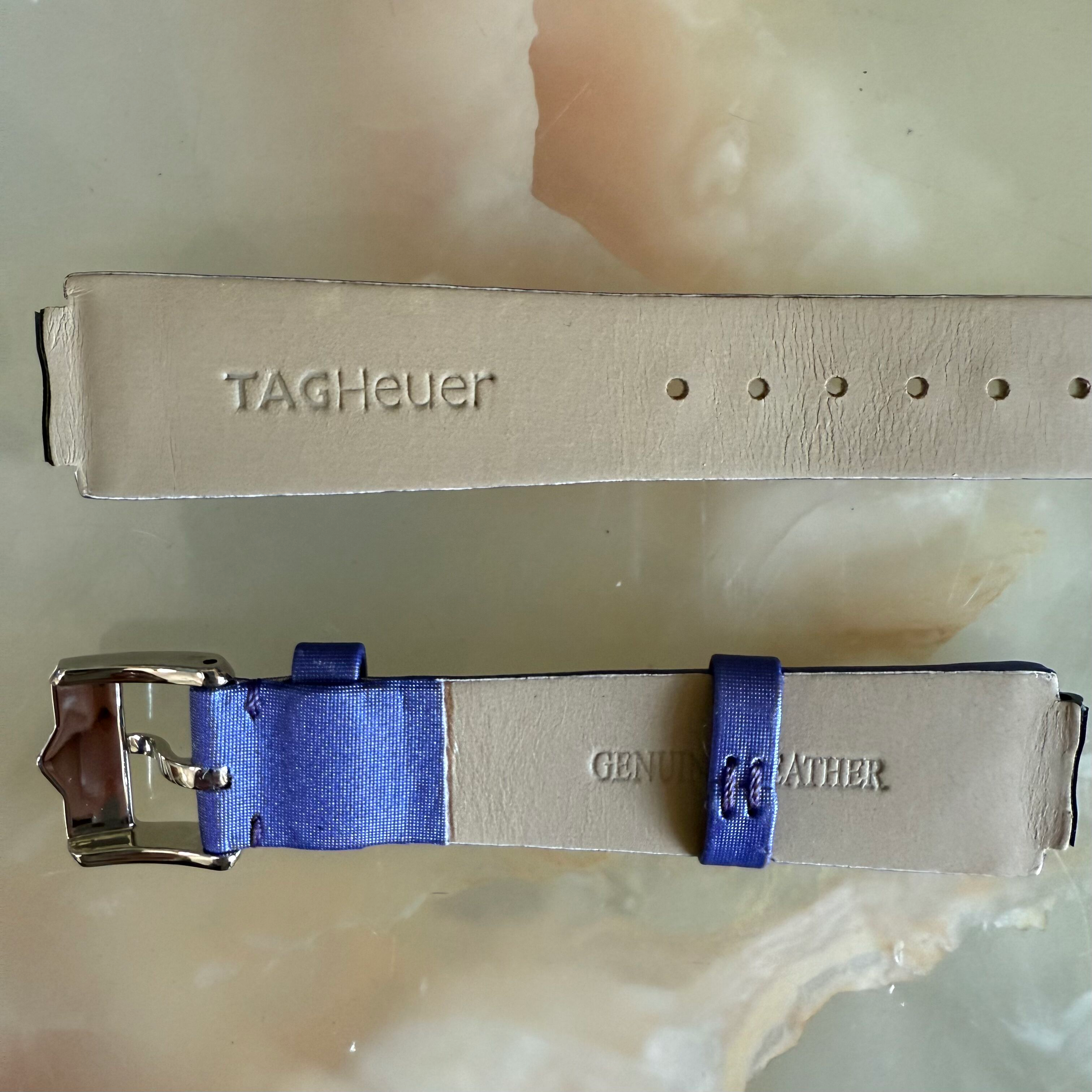 Authentic TAGHeuer Purple Satin Watch Strap Band 18mm with Buckle