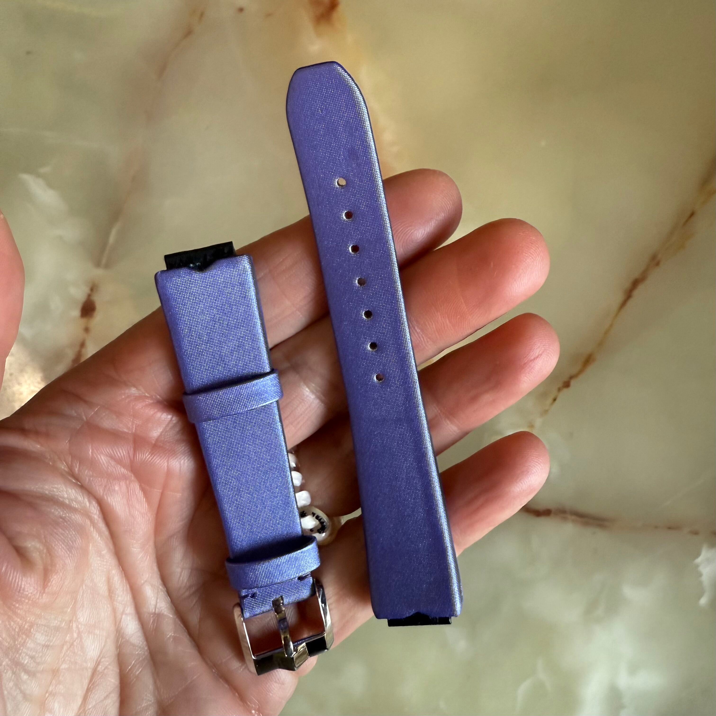 Authentic TAGHeuer Purple Satin Watch Strap Band 18mm with Buckle