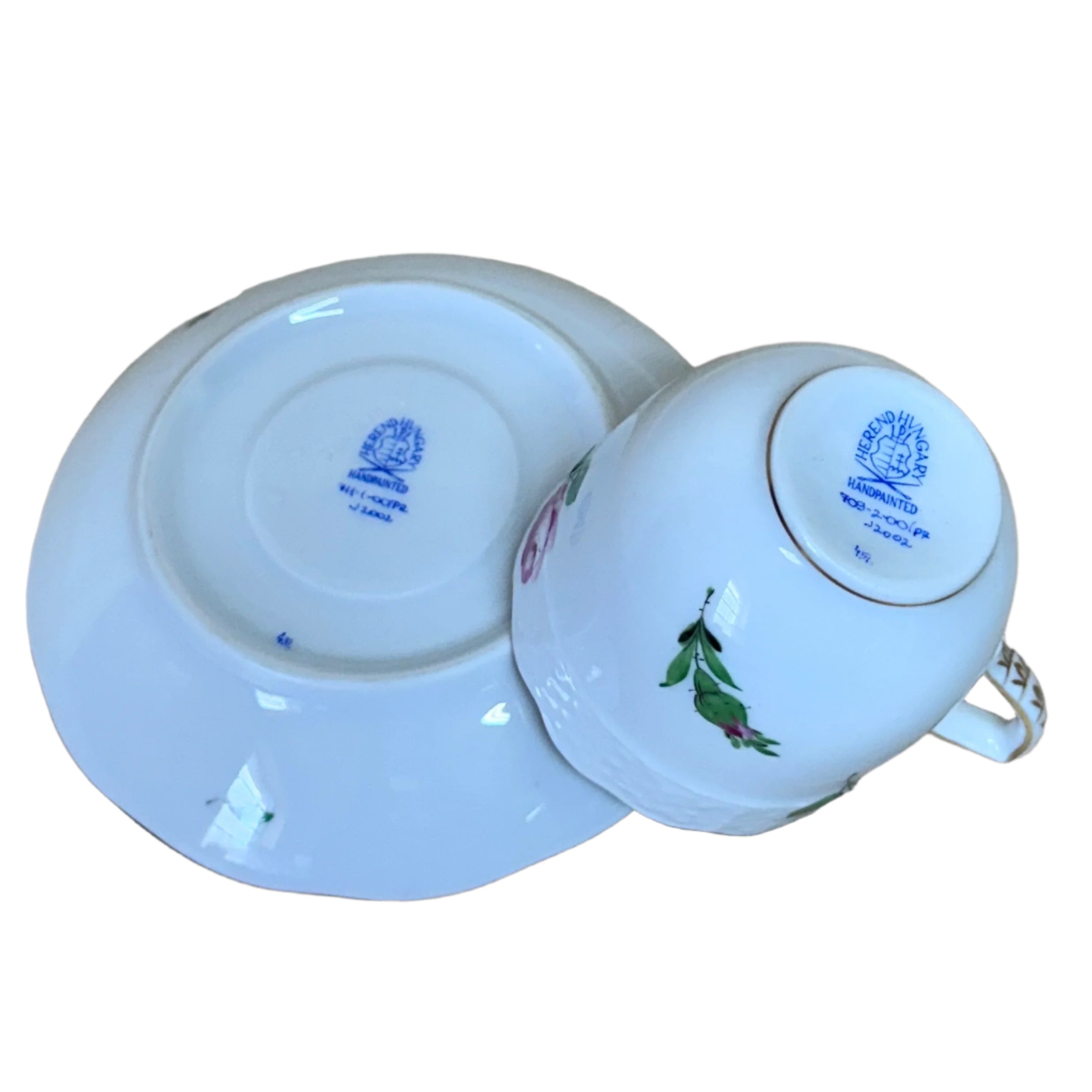 5 pc Herend Petite Rose "Small Roses" Porcelain Dinner Place Setting