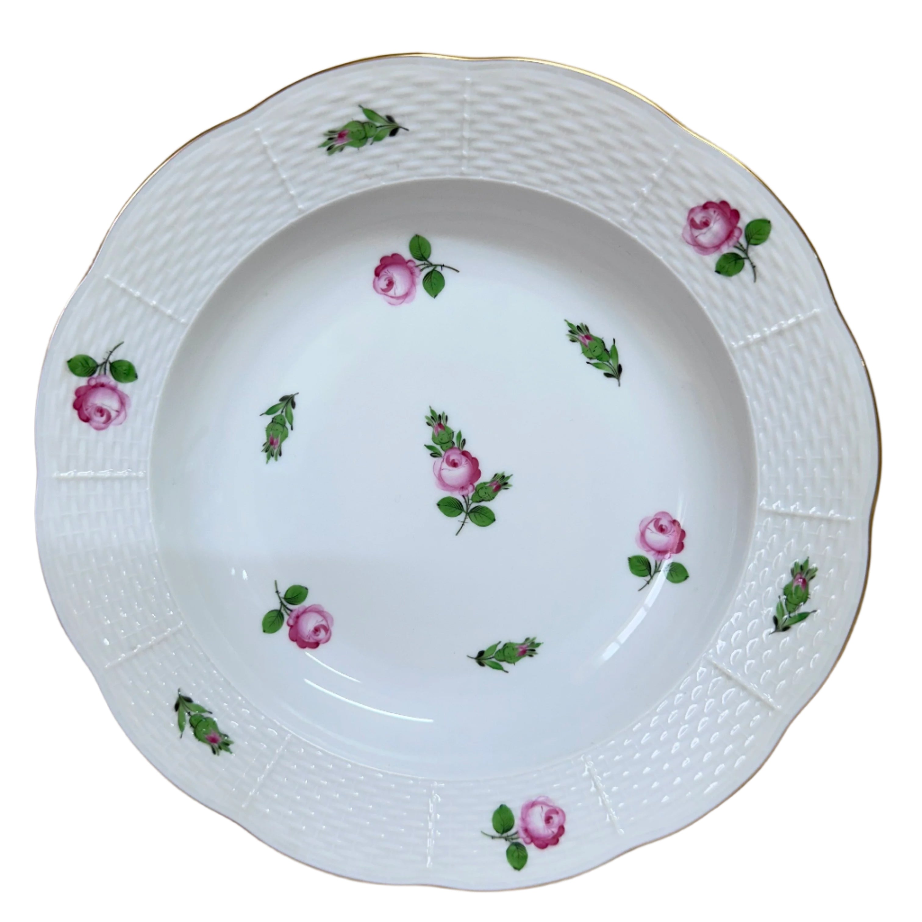 5 pc Herend Petite Rose "Small Roses" Porcelain Dinner Place Setting