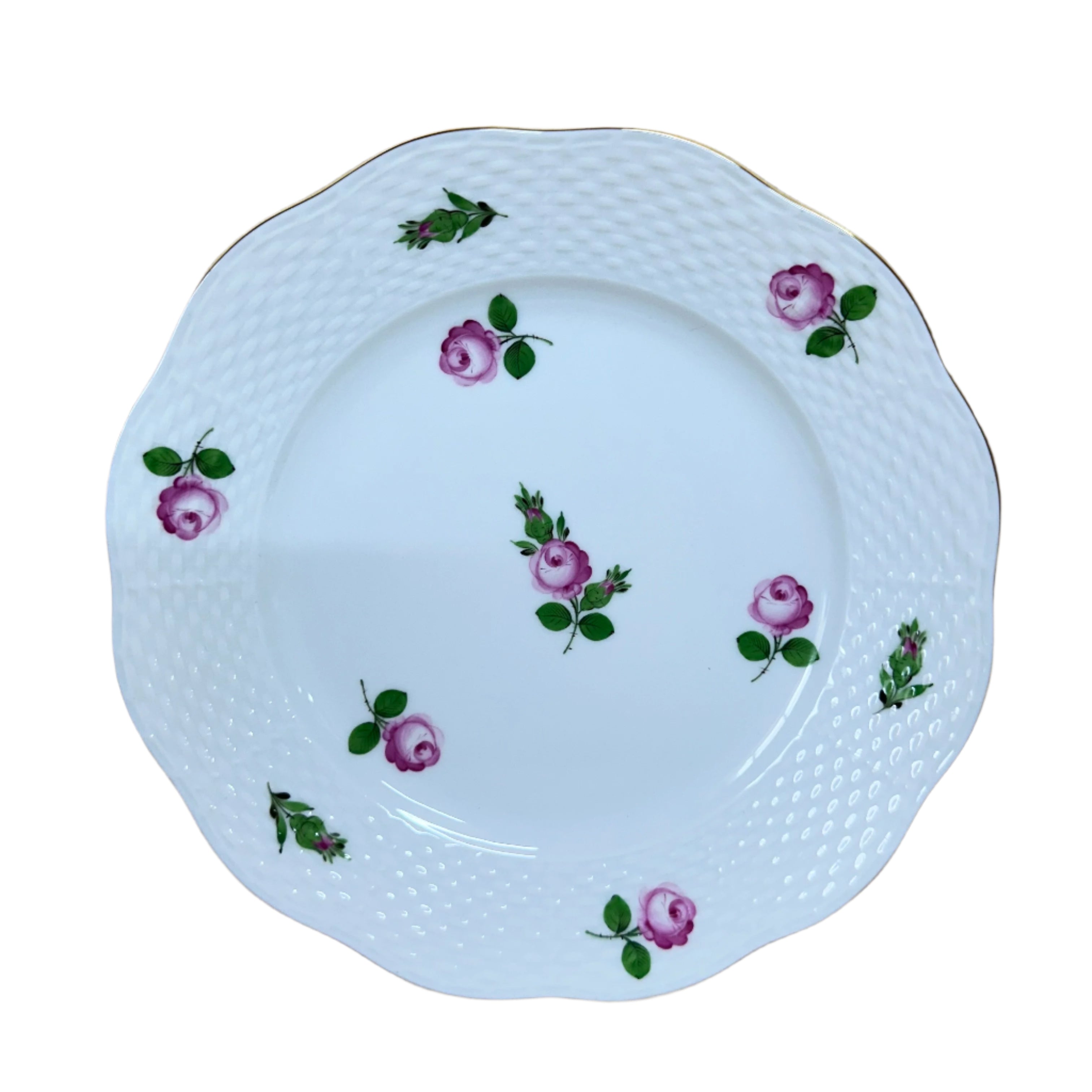 5 pc Herend Petite Rose "Small Roses" Porcelain Dinner Place Setting