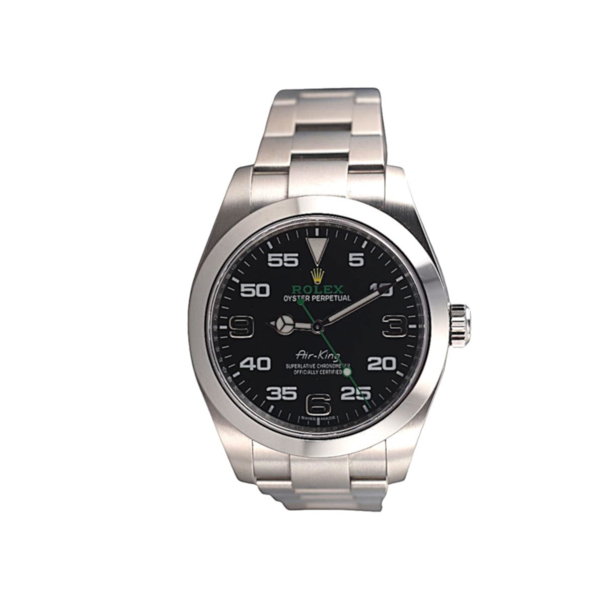 Rolex Air King Black Dial Stainless Steel Men's Watch 116900