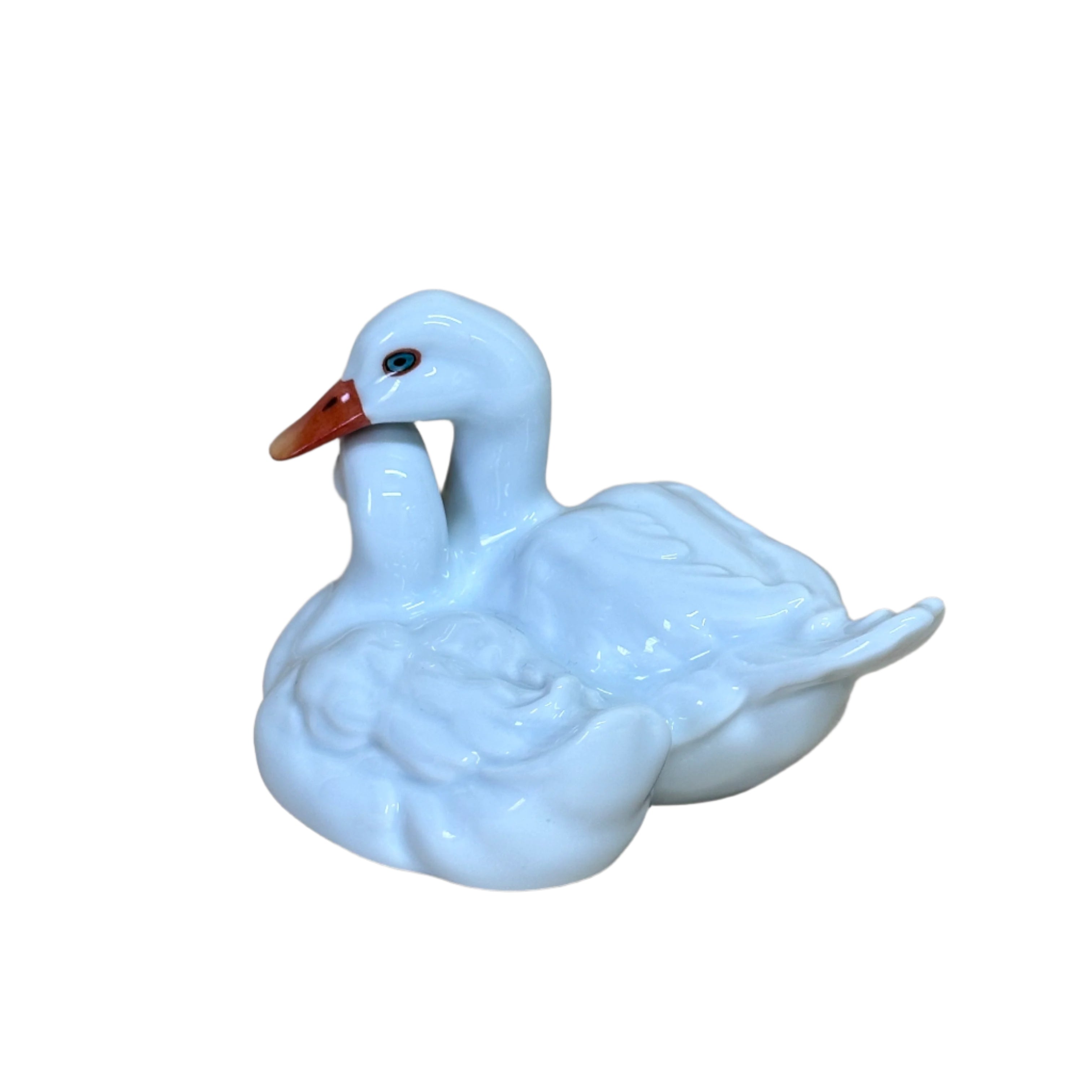 Herend Pair Of Ducks Hand Painted Natural White Figurine 5036-0-00/AC