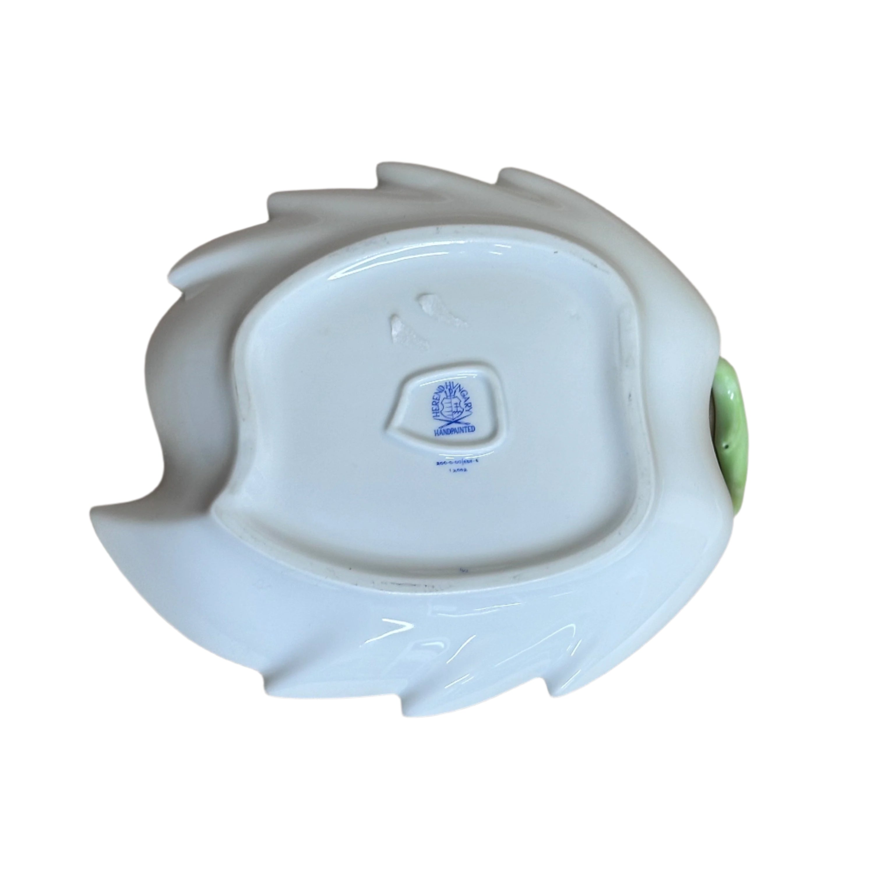 Herend Hungary Porcelain Fruits & Flowers Leaf Dish 200-0-00/EDF-6