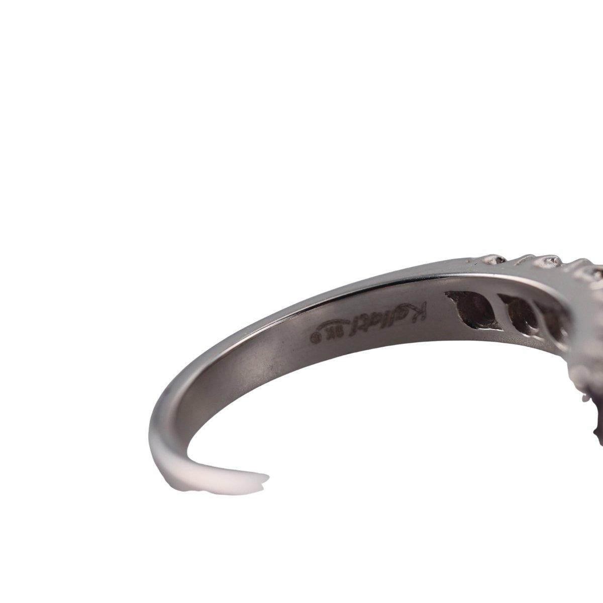 Kallati White Gold Diamond Pink Sapphire Wedding Band Ring