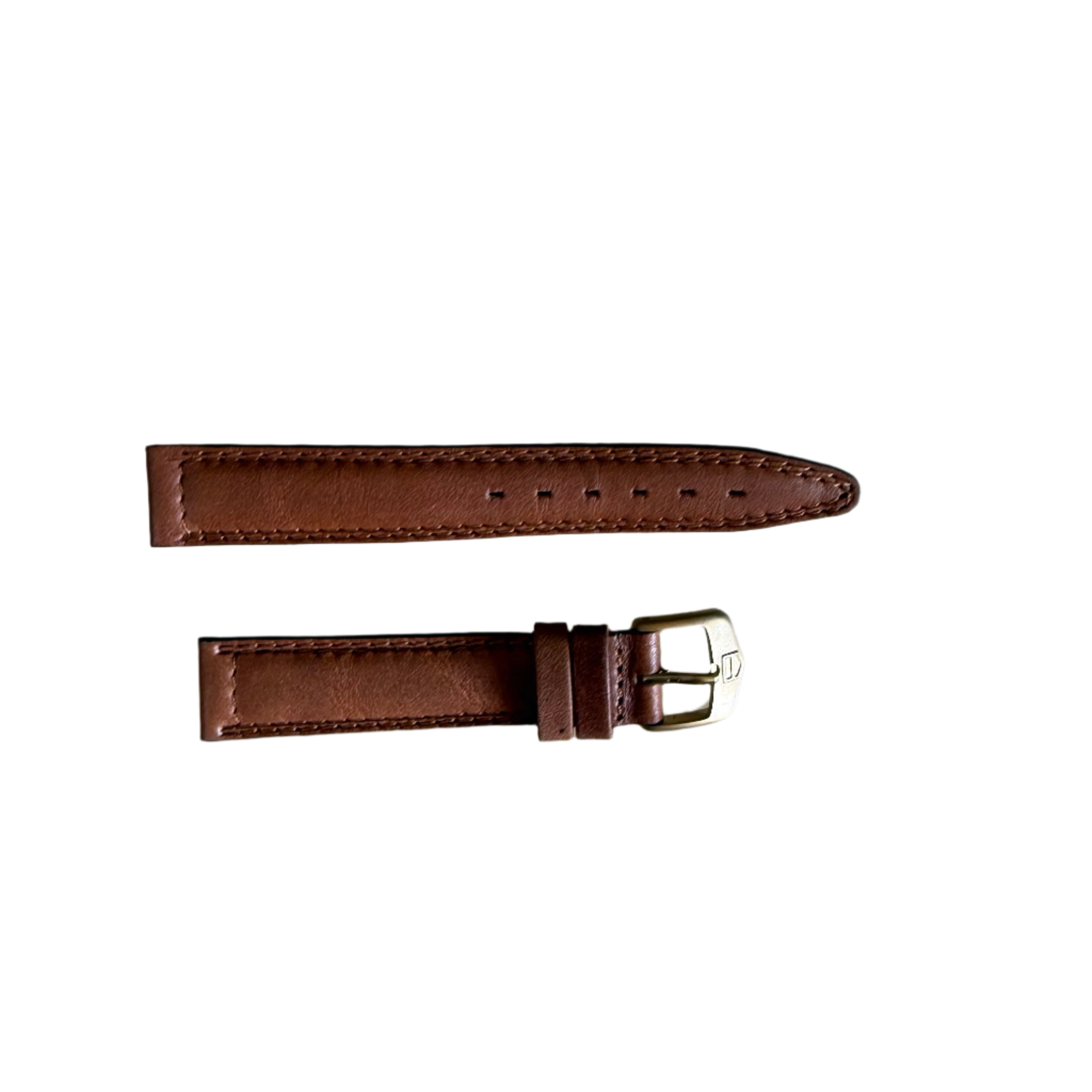 Authentic TAGHeuer Brown Leather Watch Strap Band 15mm with Buckle