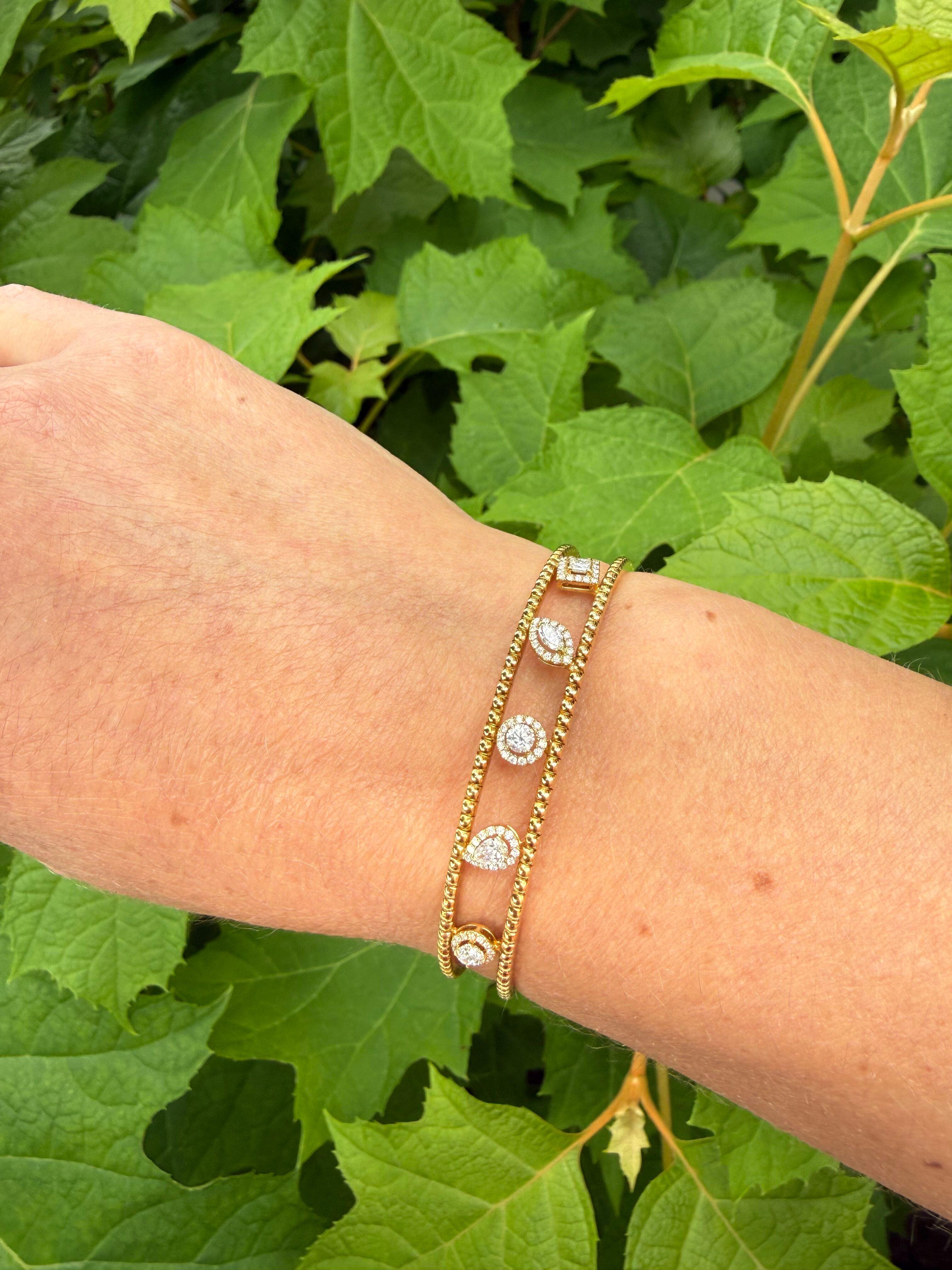 Marli 18k Yellow Gold Diamond Bracelet