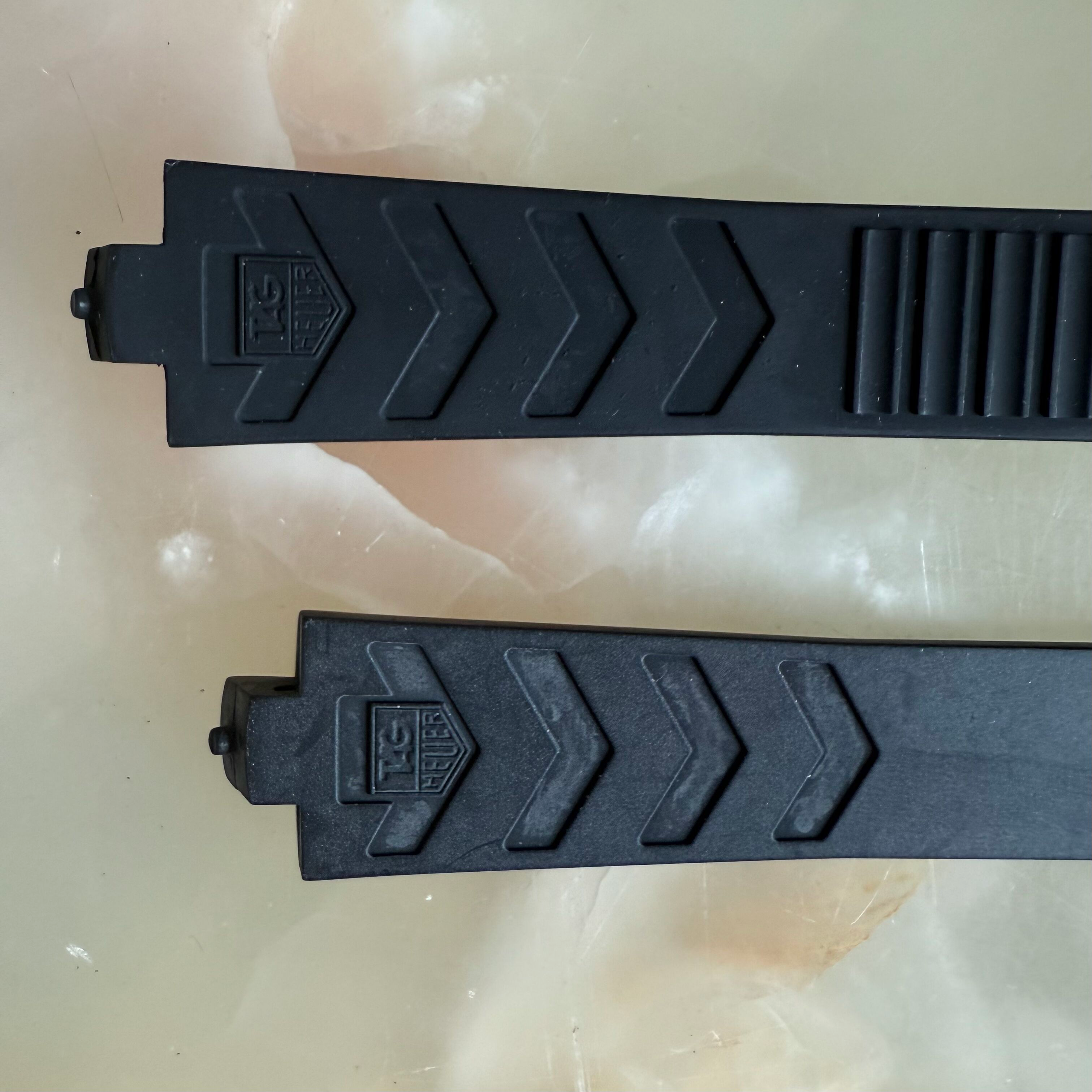 Authentic TAGHeuer Black Rubber Watch Strap Band 17mm
