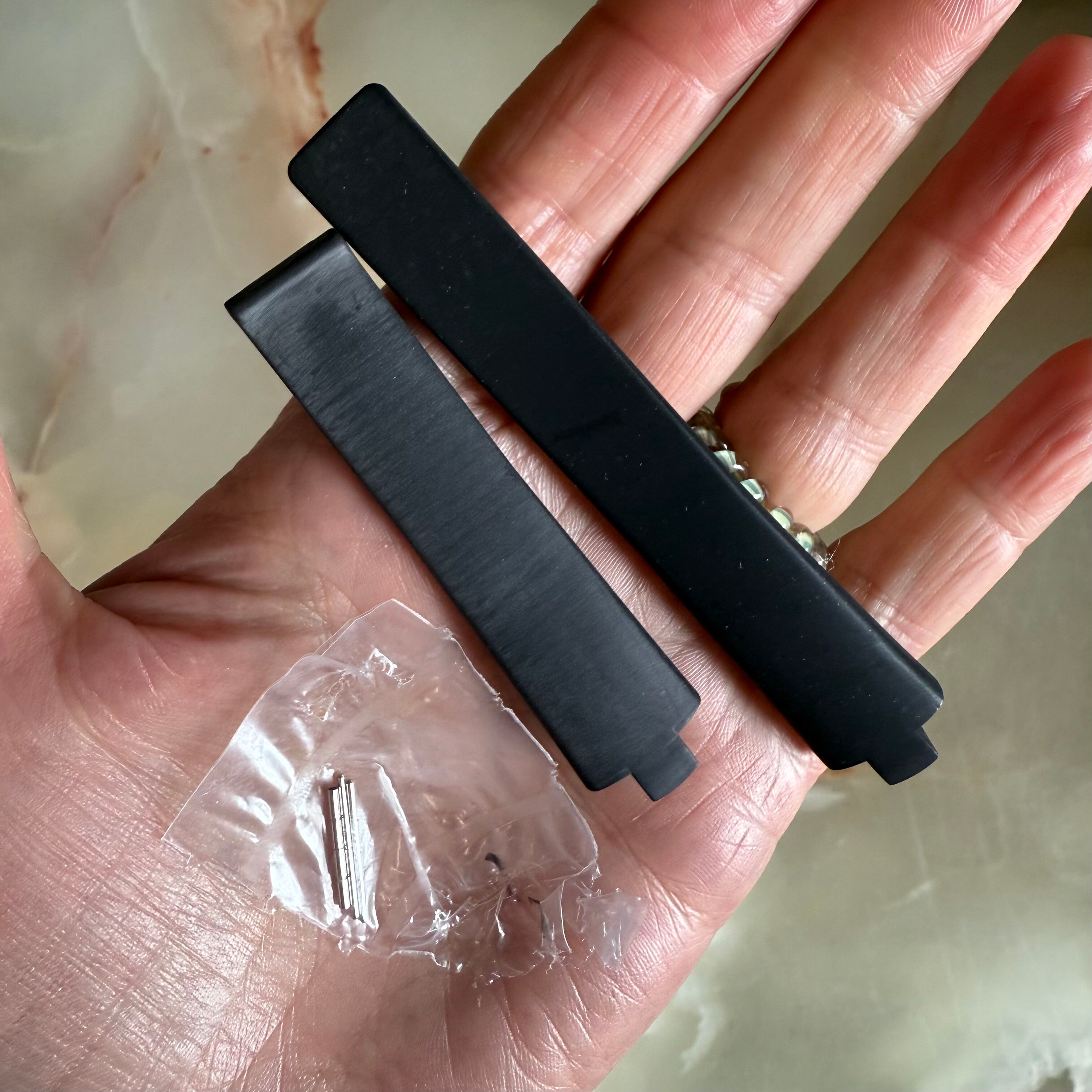 Authentic TAGHeuer Black Rubber Watch Strap Band 17mm