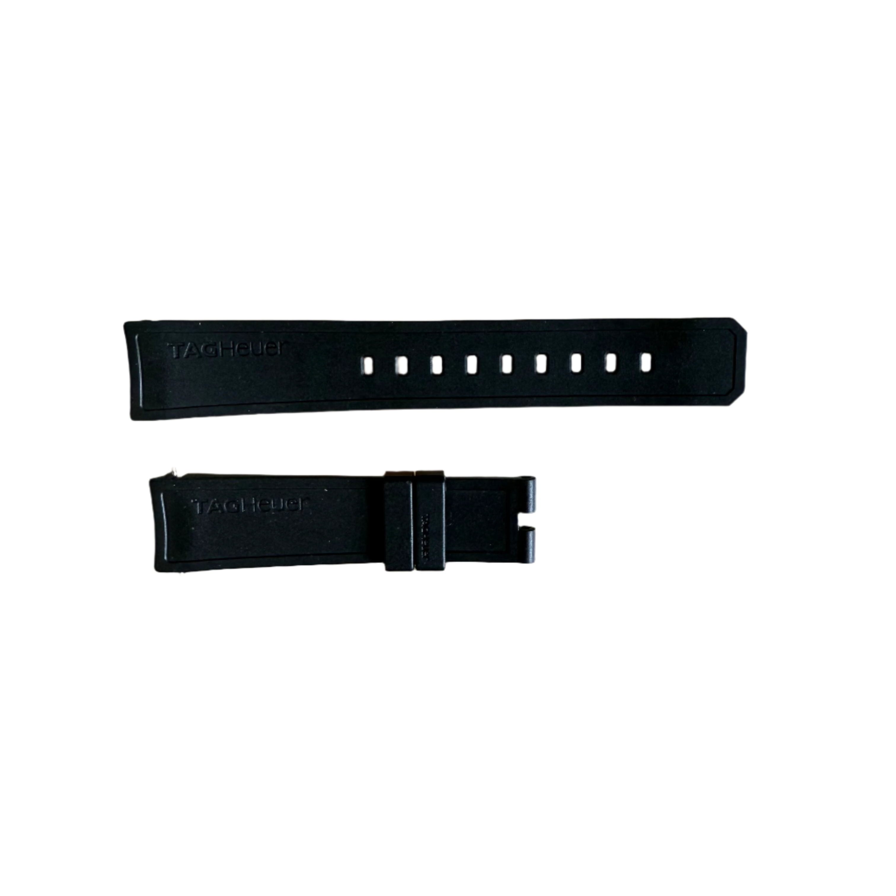 Authentic TAG Heuer Black Rubber Watch Strap Band 20mm FT8009