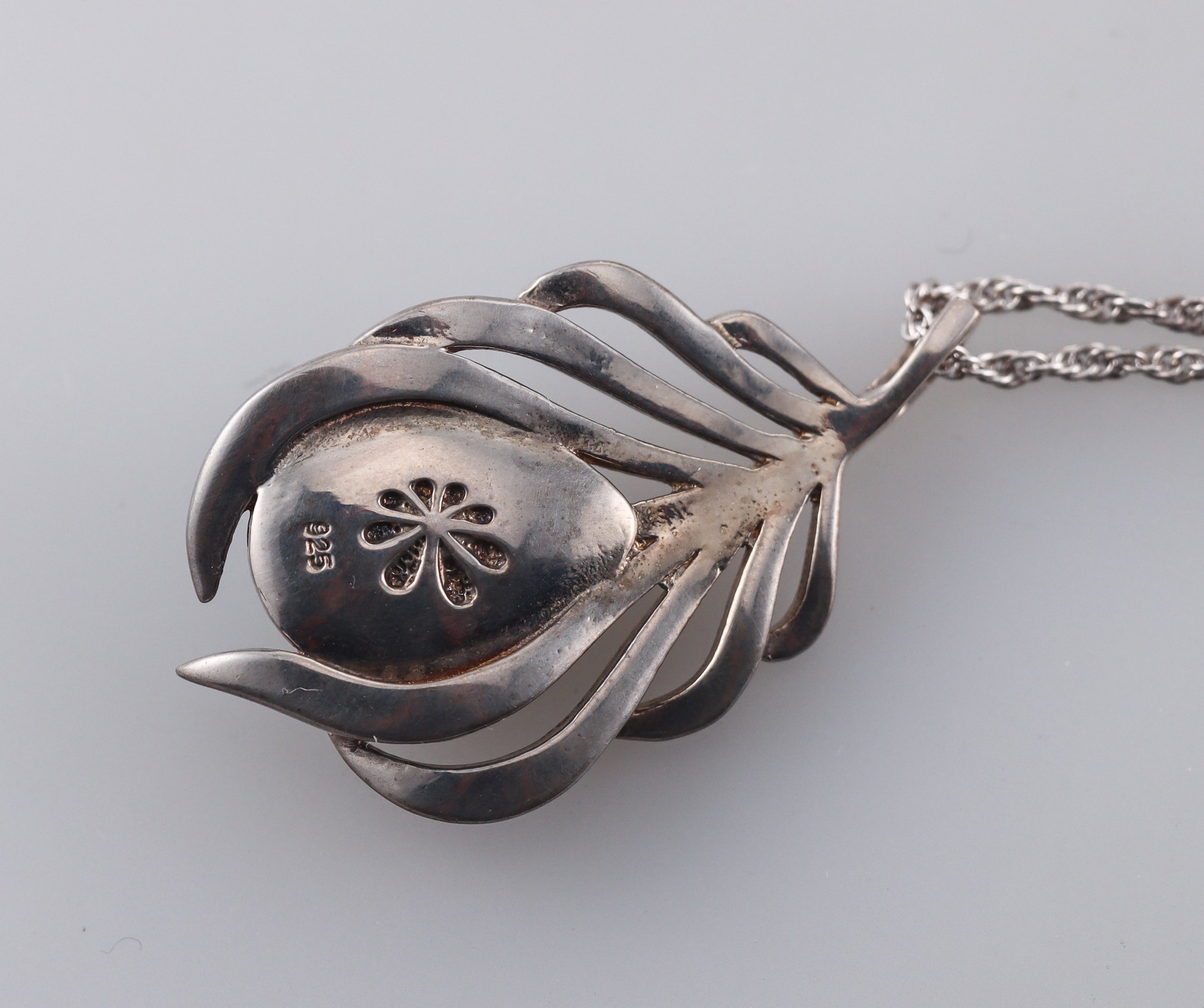 MarahLago Sterling Silver Larimar Pendant Necklace Retail $318