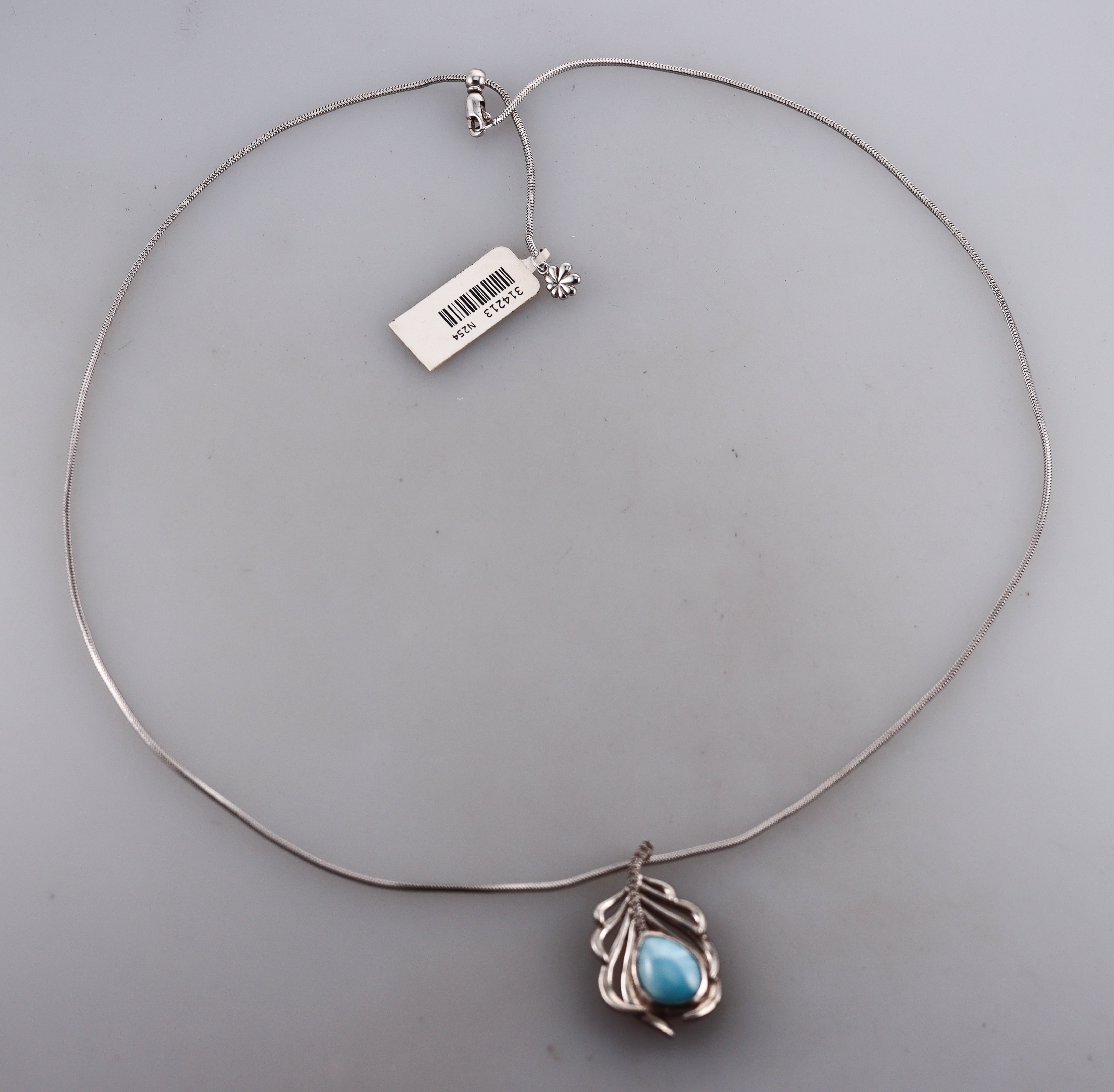 MarahLago Sterling Silver Larimar Pendant Necklace Retail $318