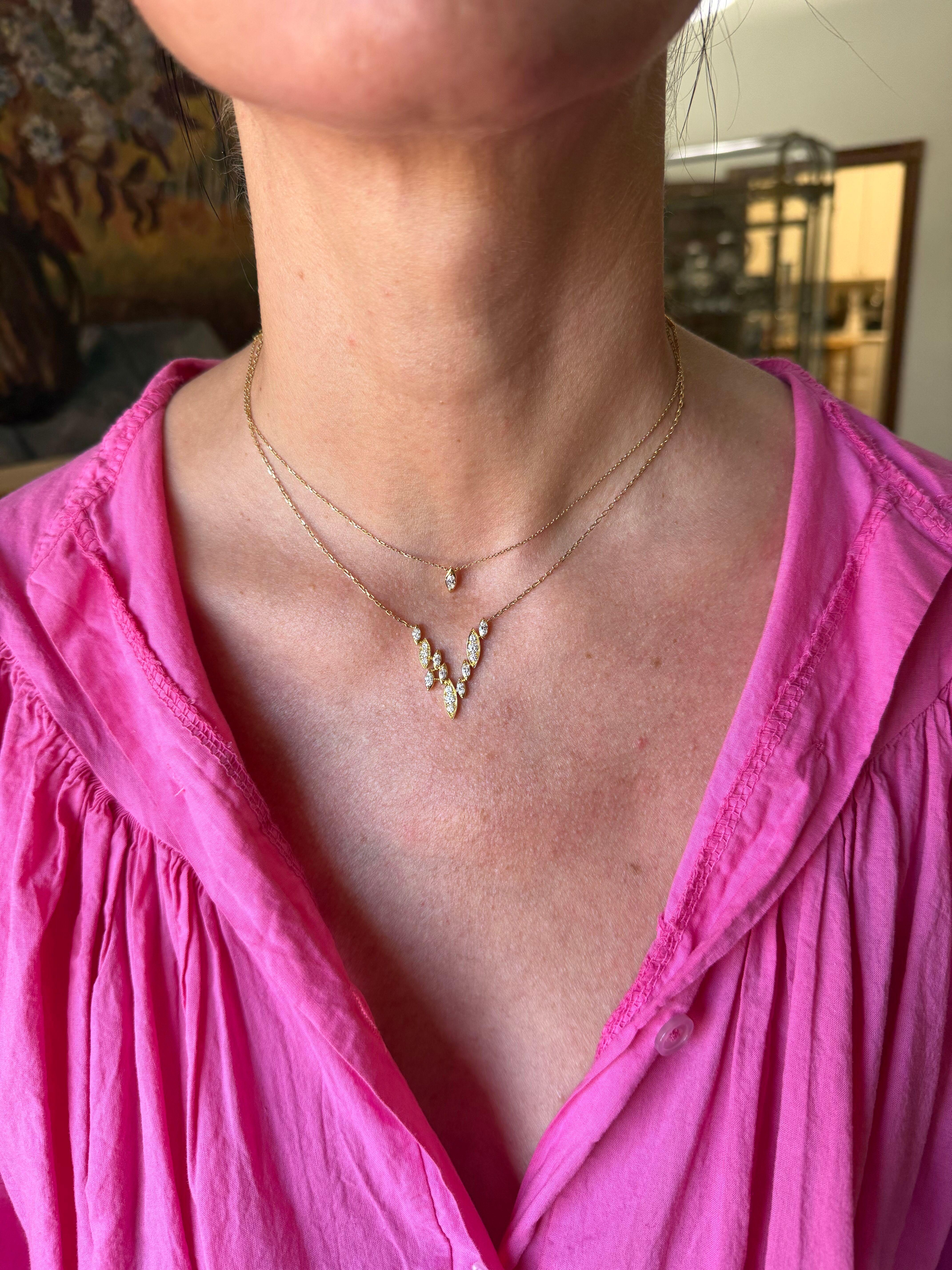Marli 18k Yellow Gold Diamond Necklace