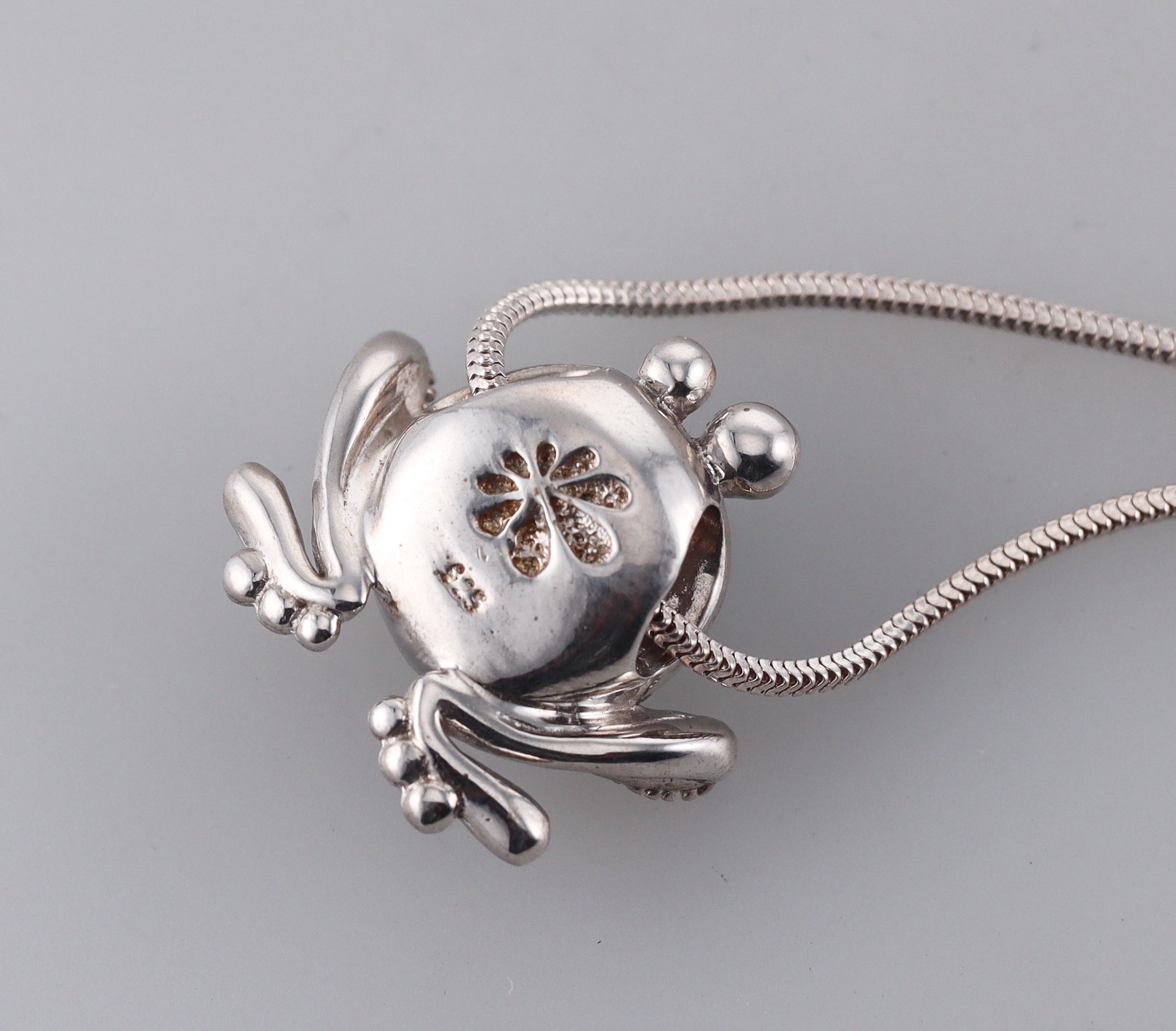 MarahLago Sterling Silver Larimar Frog Pendant Necklace Retail $311