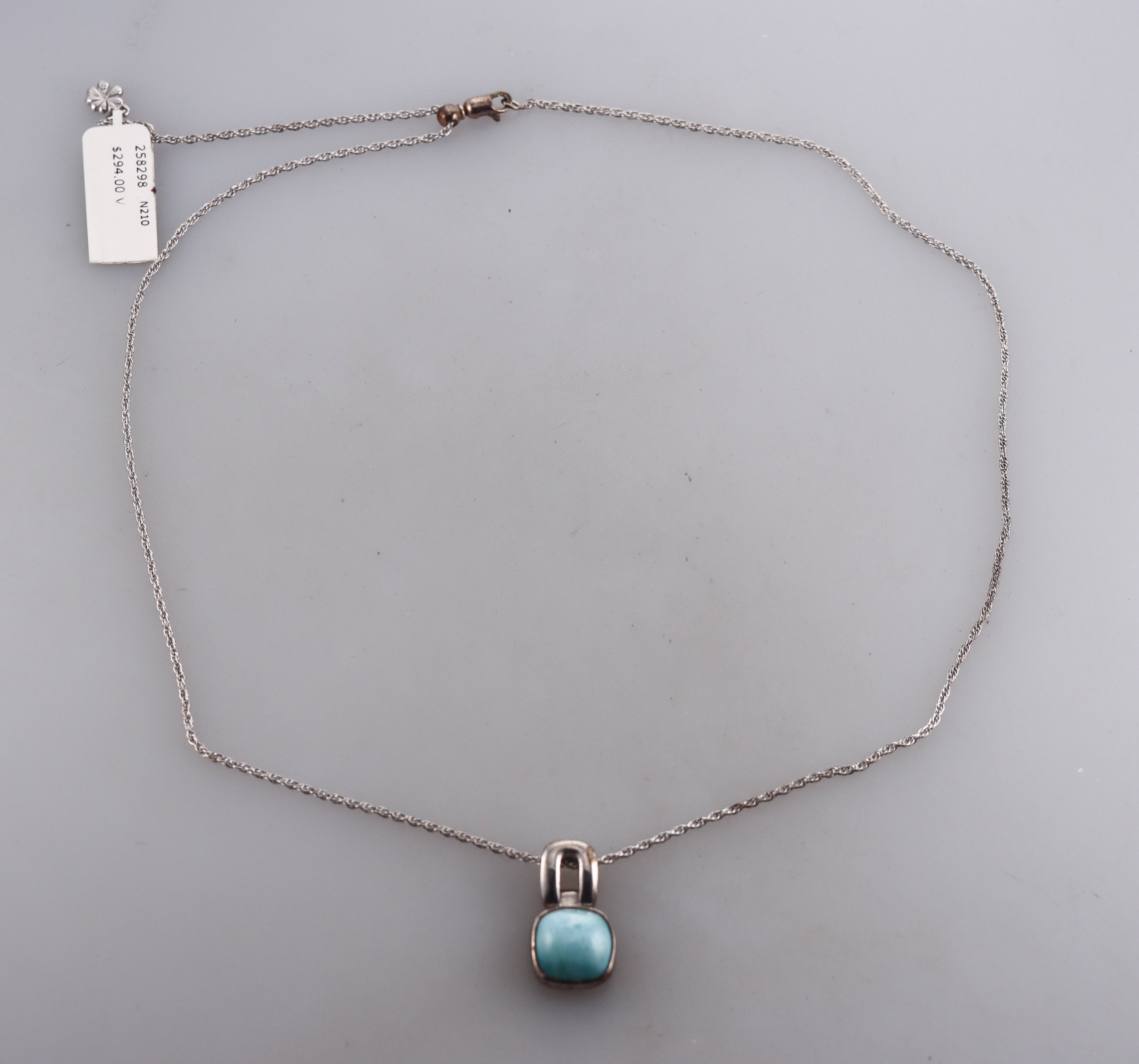 MarahLago Sterling Silver Larimar Pendant Necklace Retail $262