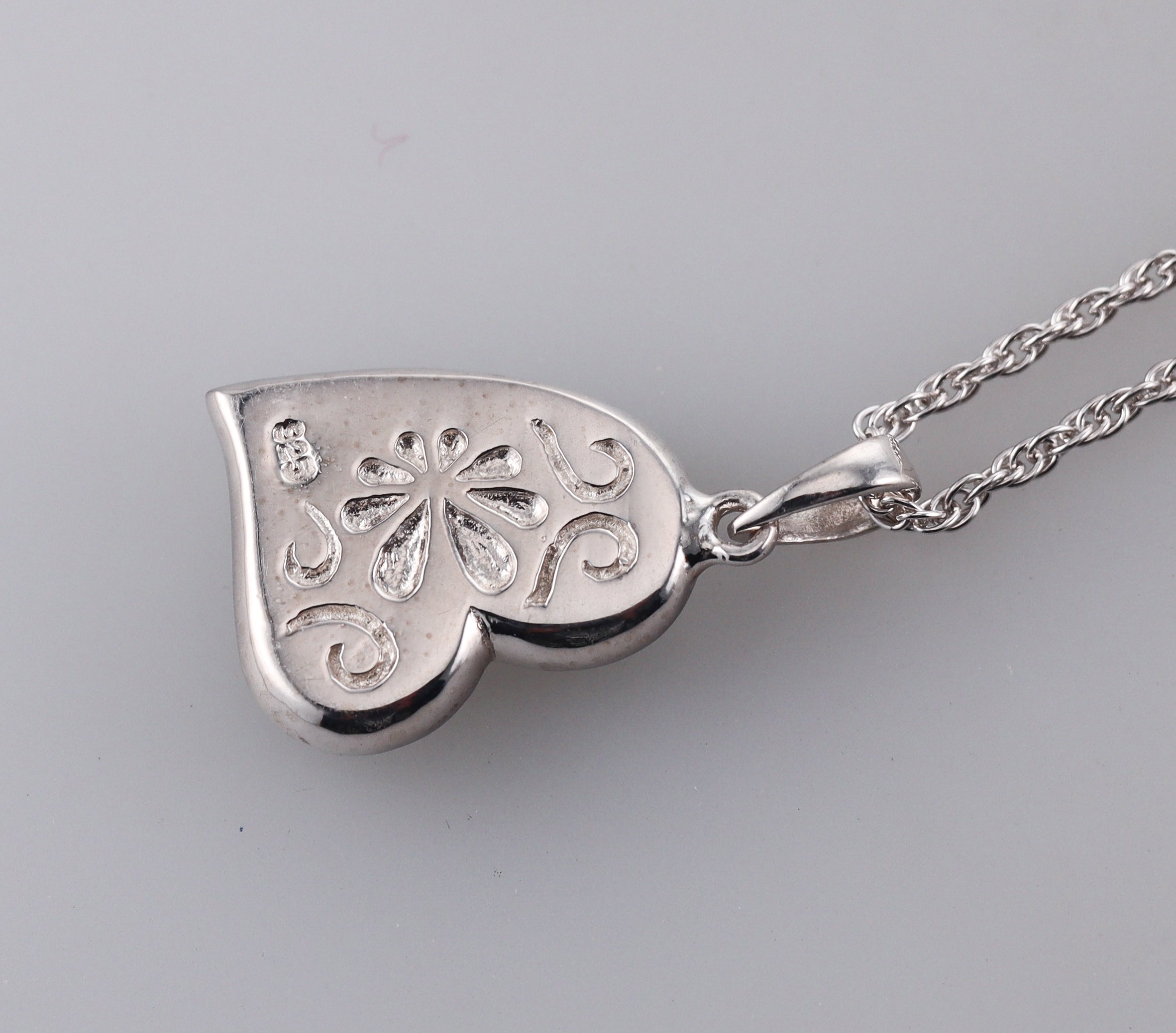 MarahLago Sterling Silver Larimar Heart Pendant Necklace Retail $231