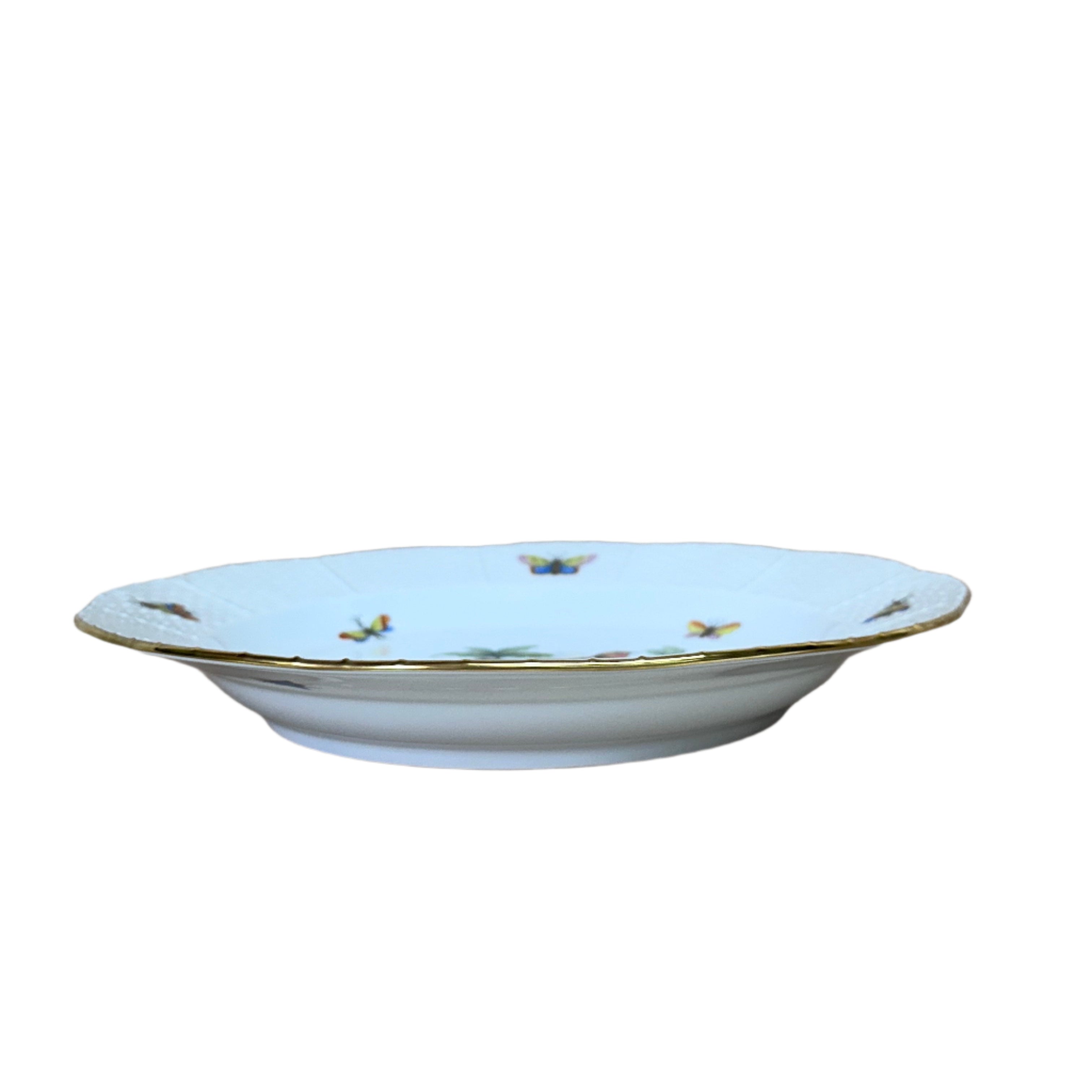 Herend Porcelain Rothschild Bird Dinner Plate Deep 525-0-00/RO-3