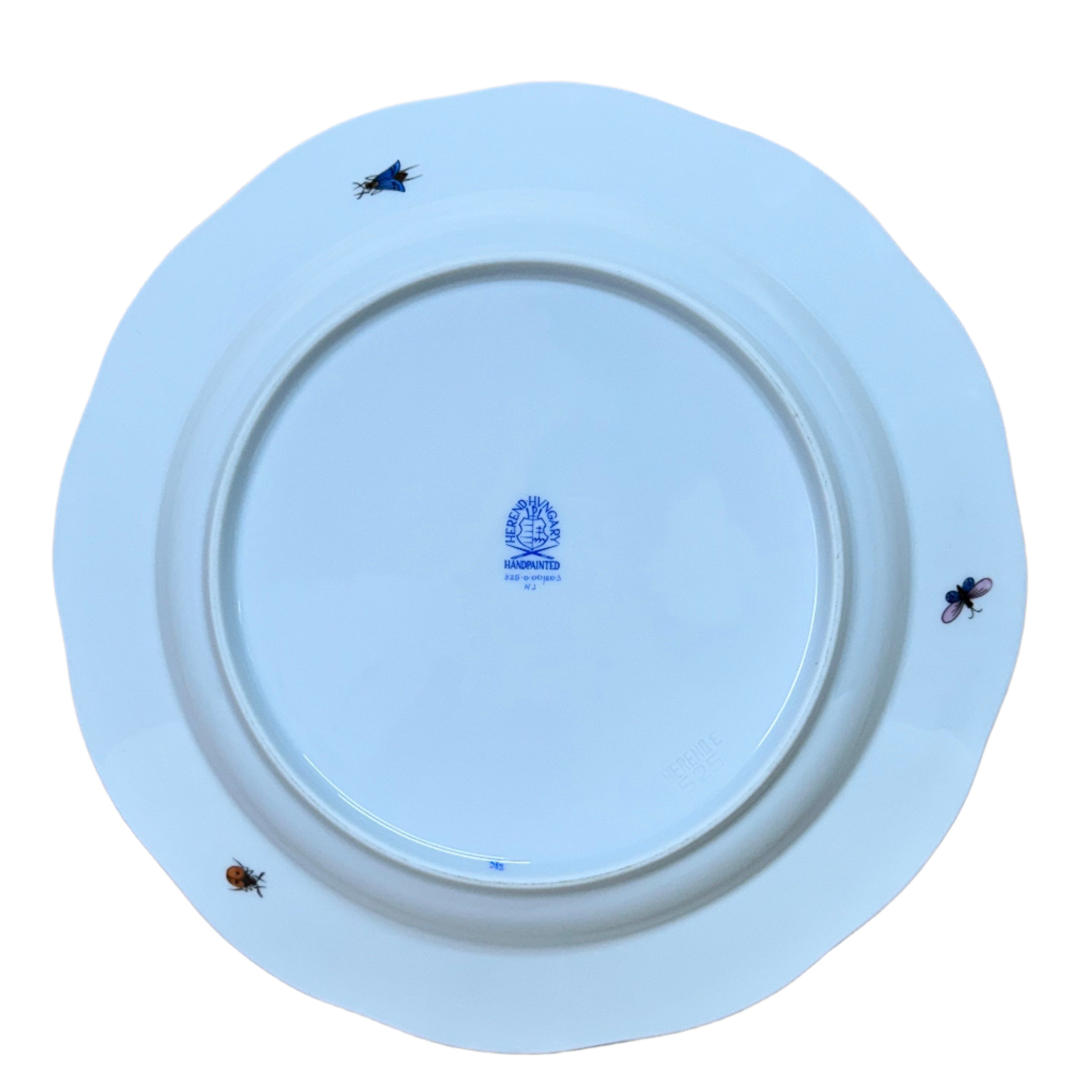 Herend Porcelain Rothschild Bird Dinner Plate Deep 525-0-00/RO-3