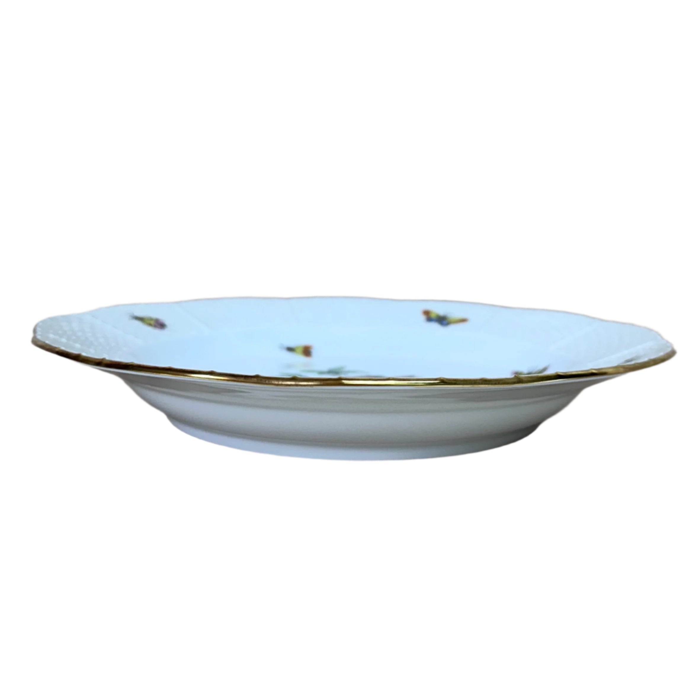 Herend Porcelain Rothschild Bird Dinner Plate Deep 525-0-00/RO-4