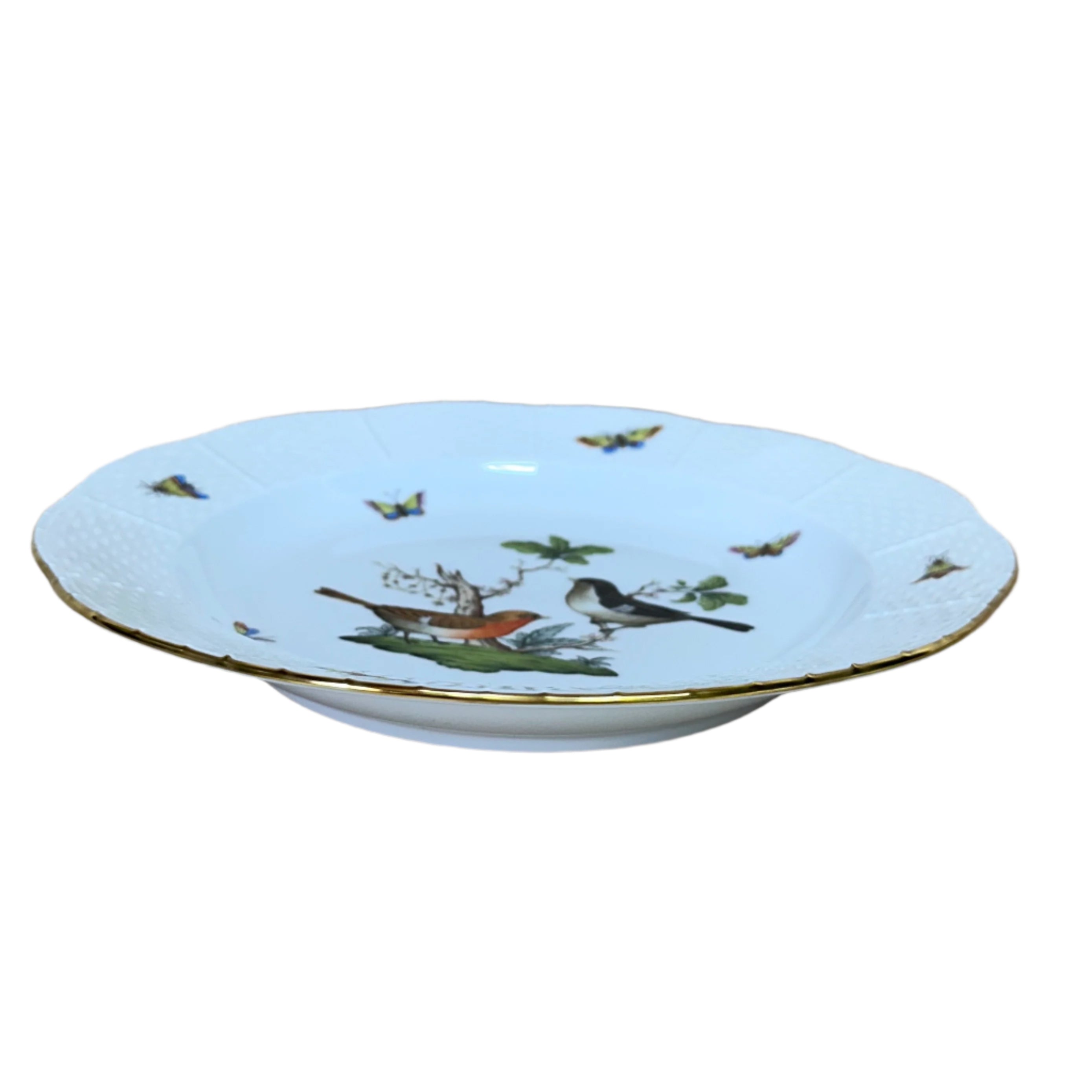 Herend Porcelain Rothschild Bird Dinner Plate Deep 525-0-00/RO-5