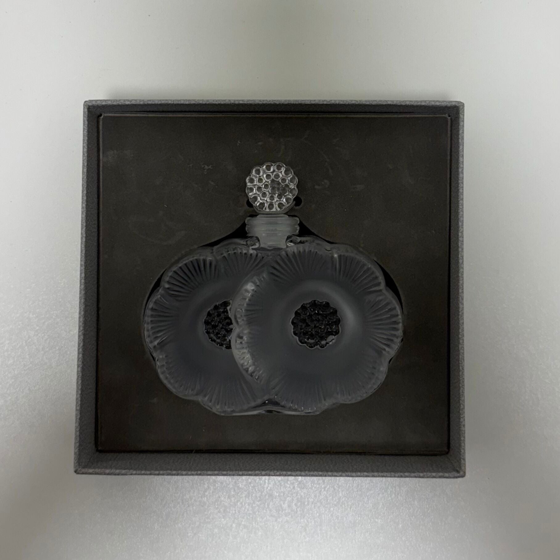 Lalique Crystal Two Flowers Perfume Bottle 1130100