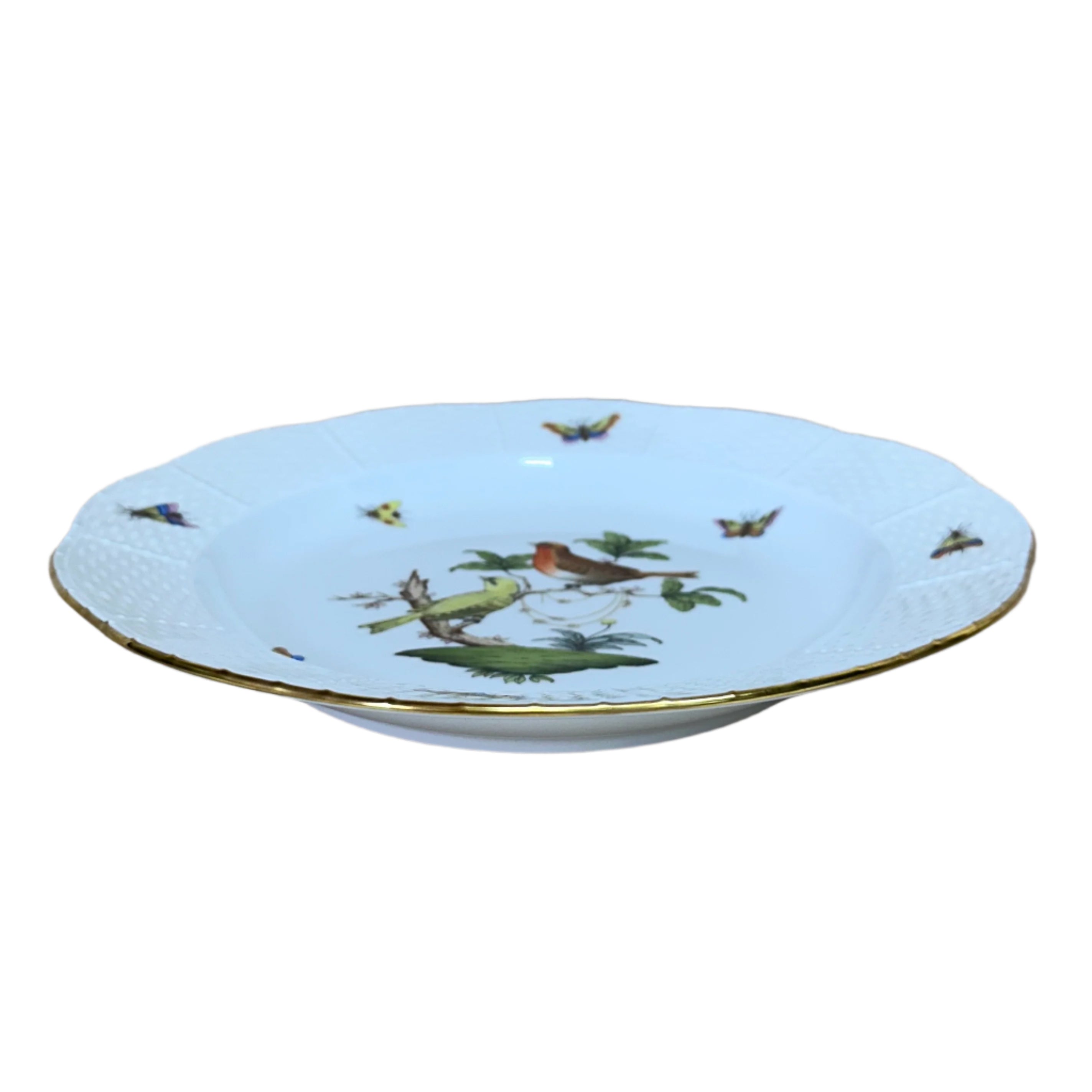 Herend Porcelain Rothschild Bird Dinner Plate Deep 525-0-00/RO-6