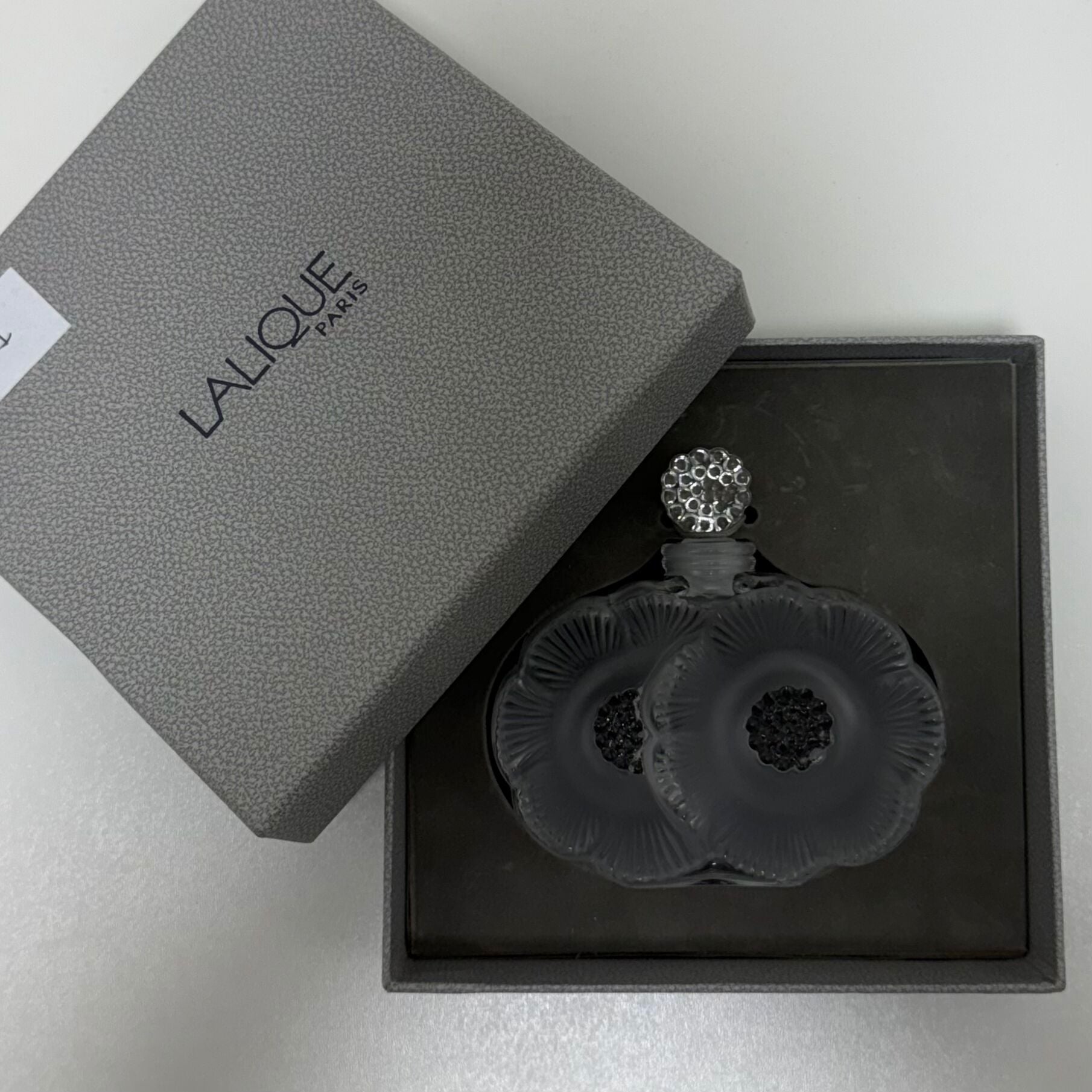 Lalique Crystal Two Flowers Perfume Bottle 1130100