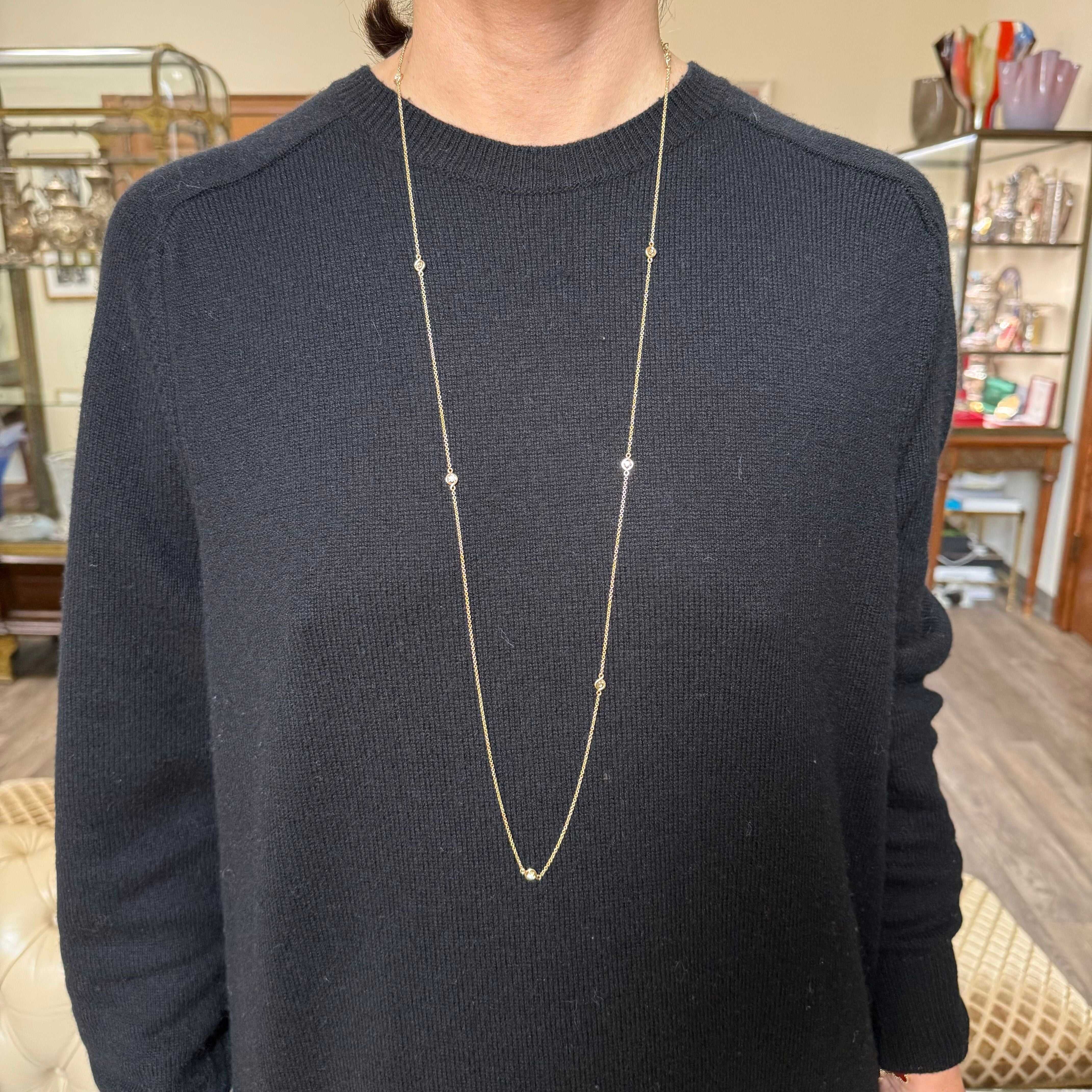 Hearts on Fire 18k Gold Diamond Optima Station Necklace