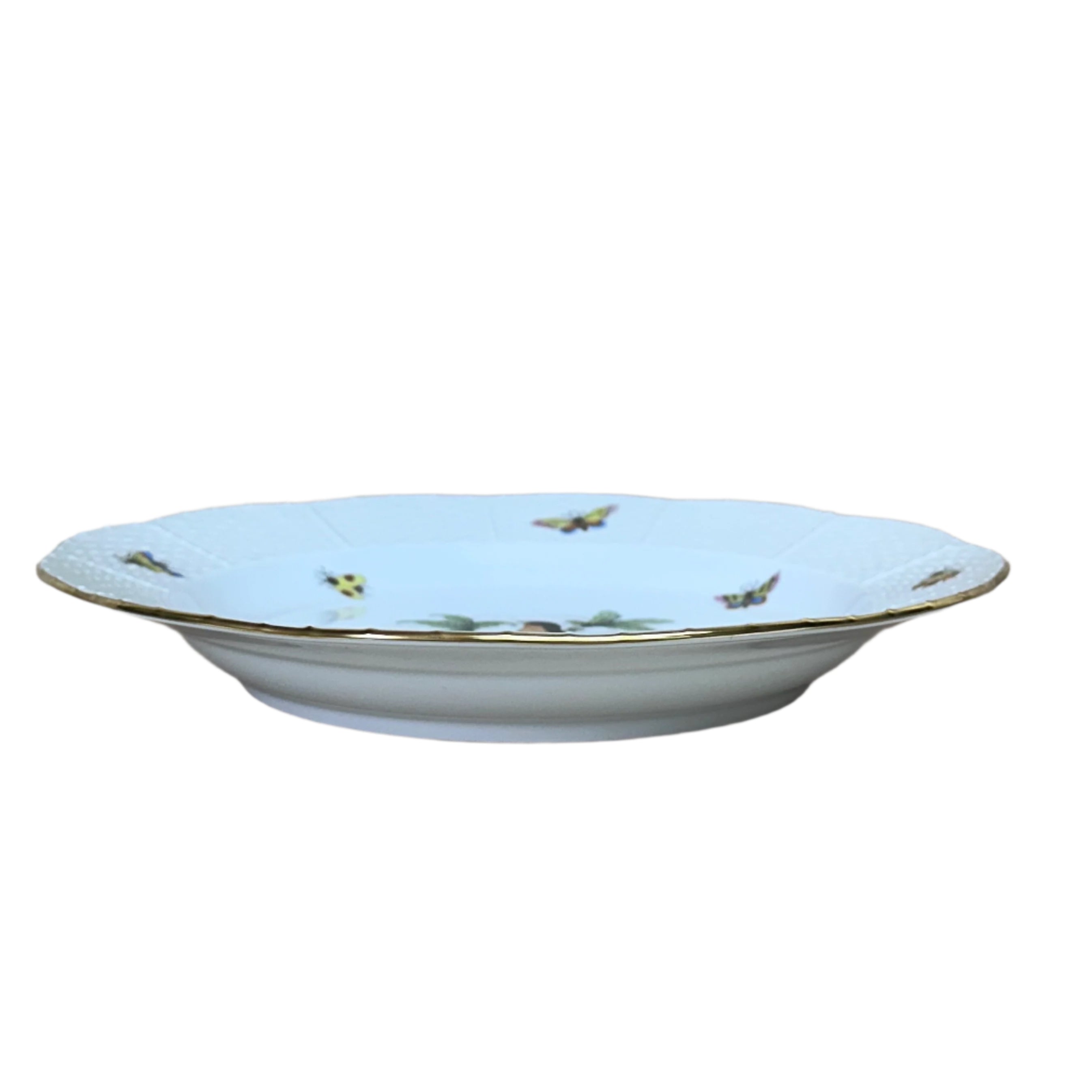 Herend Porcelain Rothschild Bird Dinner Plate Deep 525-0-00/RO-8