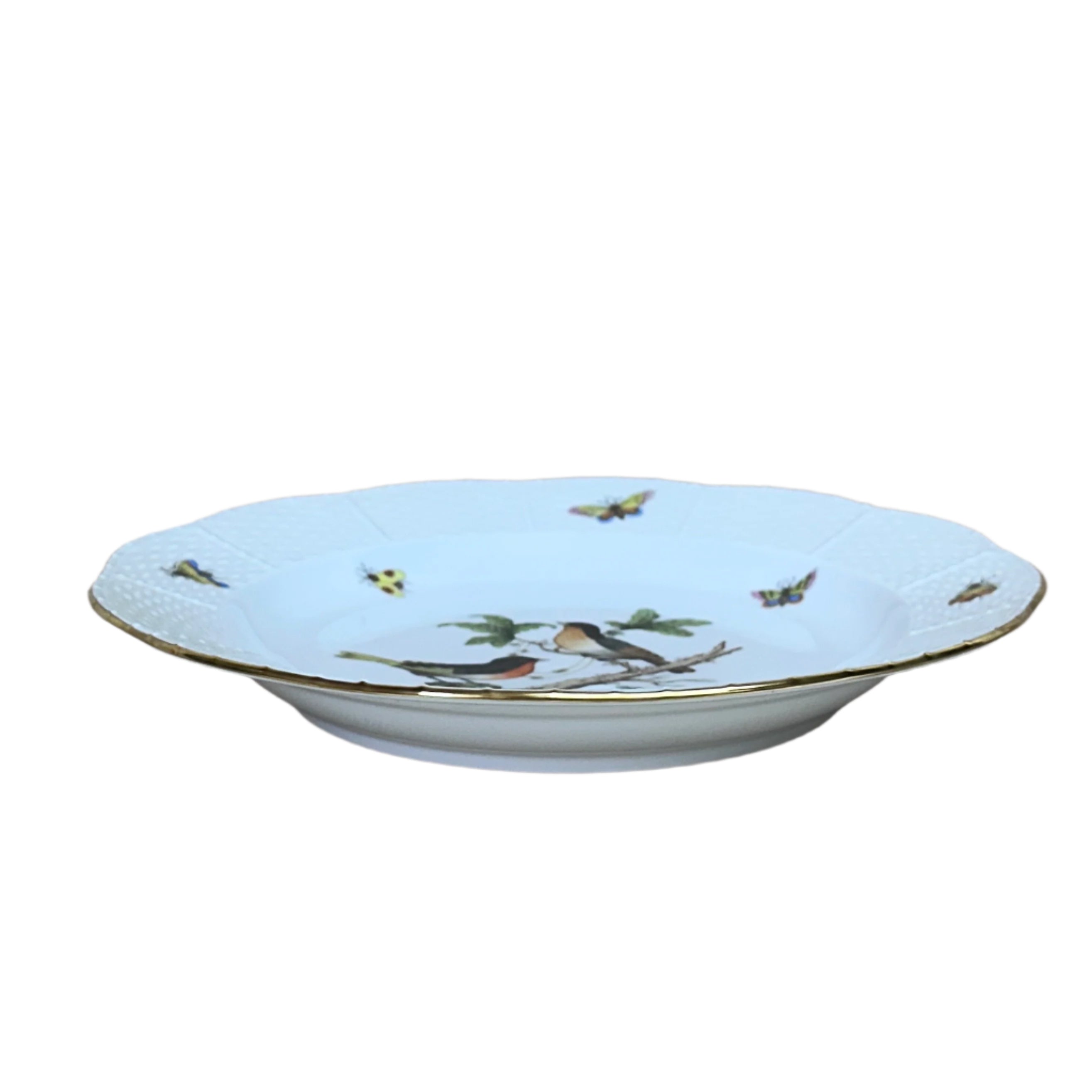 Herend Porcelain Rothschild Bird Dinner Plate Deep 525-0-00/RO-8