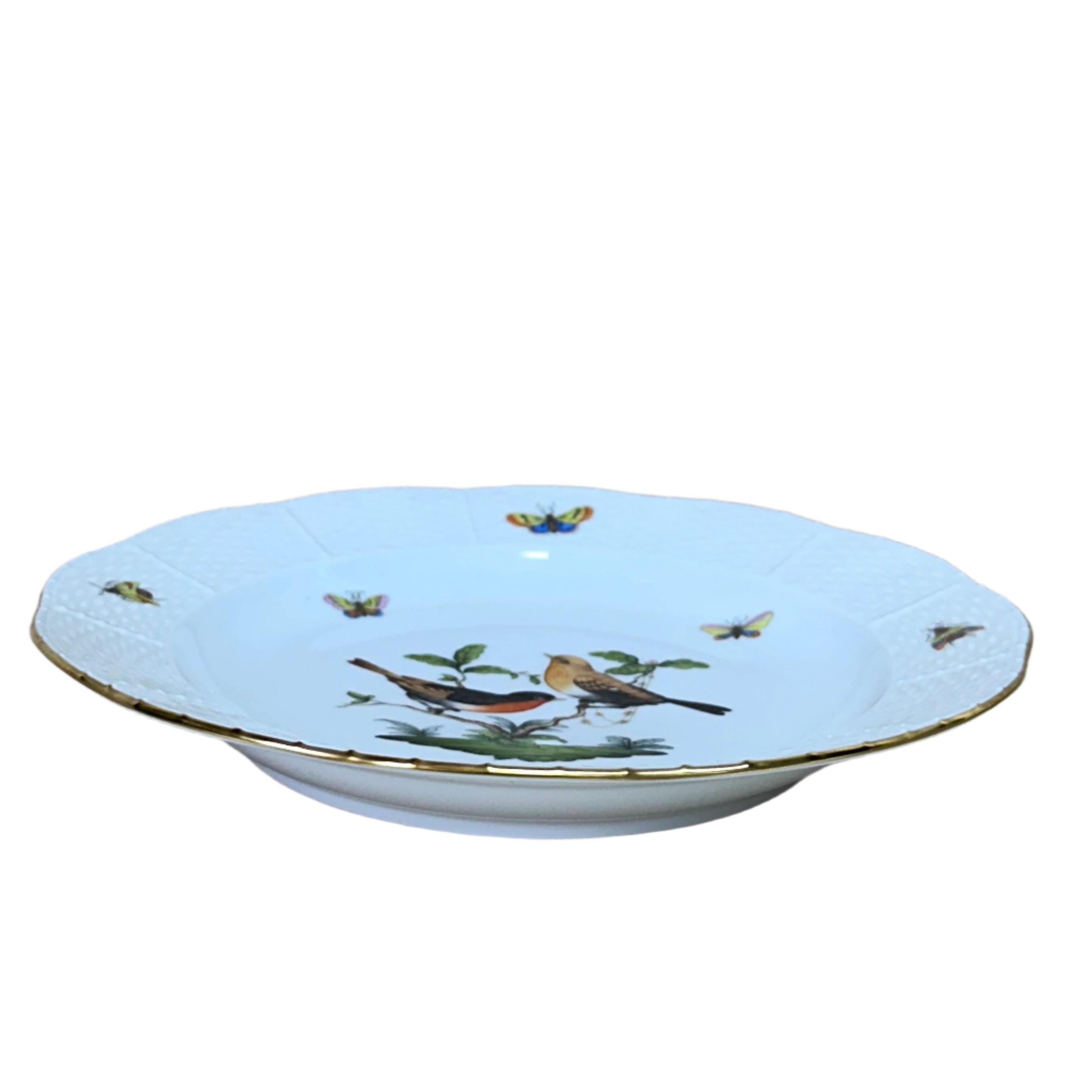 Herend Porcelain Rothschild Bird Dinner Plate Deep 525-0-00/RO-9