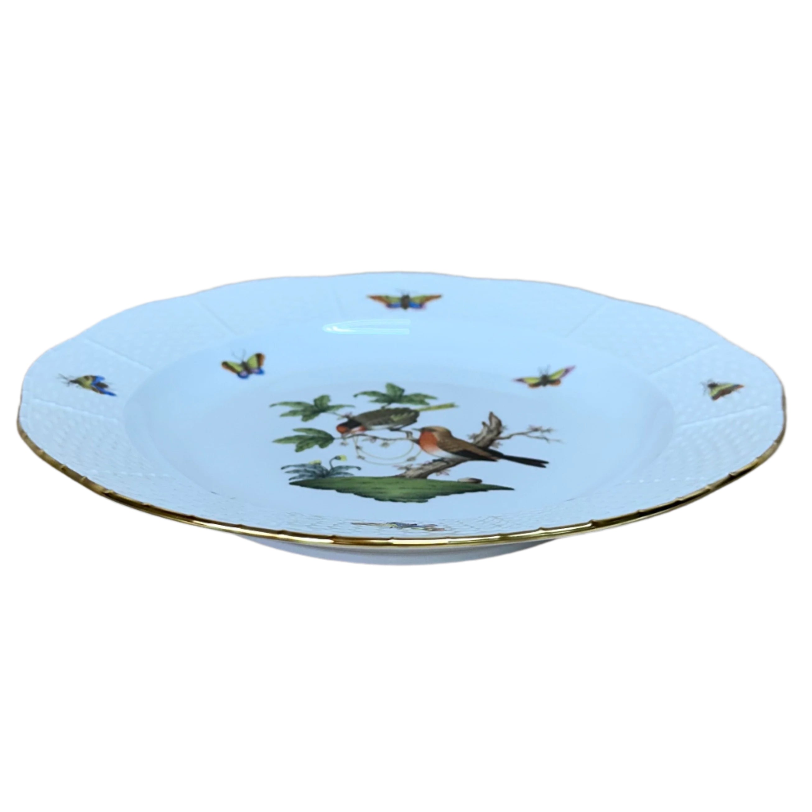 Herend Porcelain Rothschild Bird Dinner Plate Deep 525-0-00/RO-10
