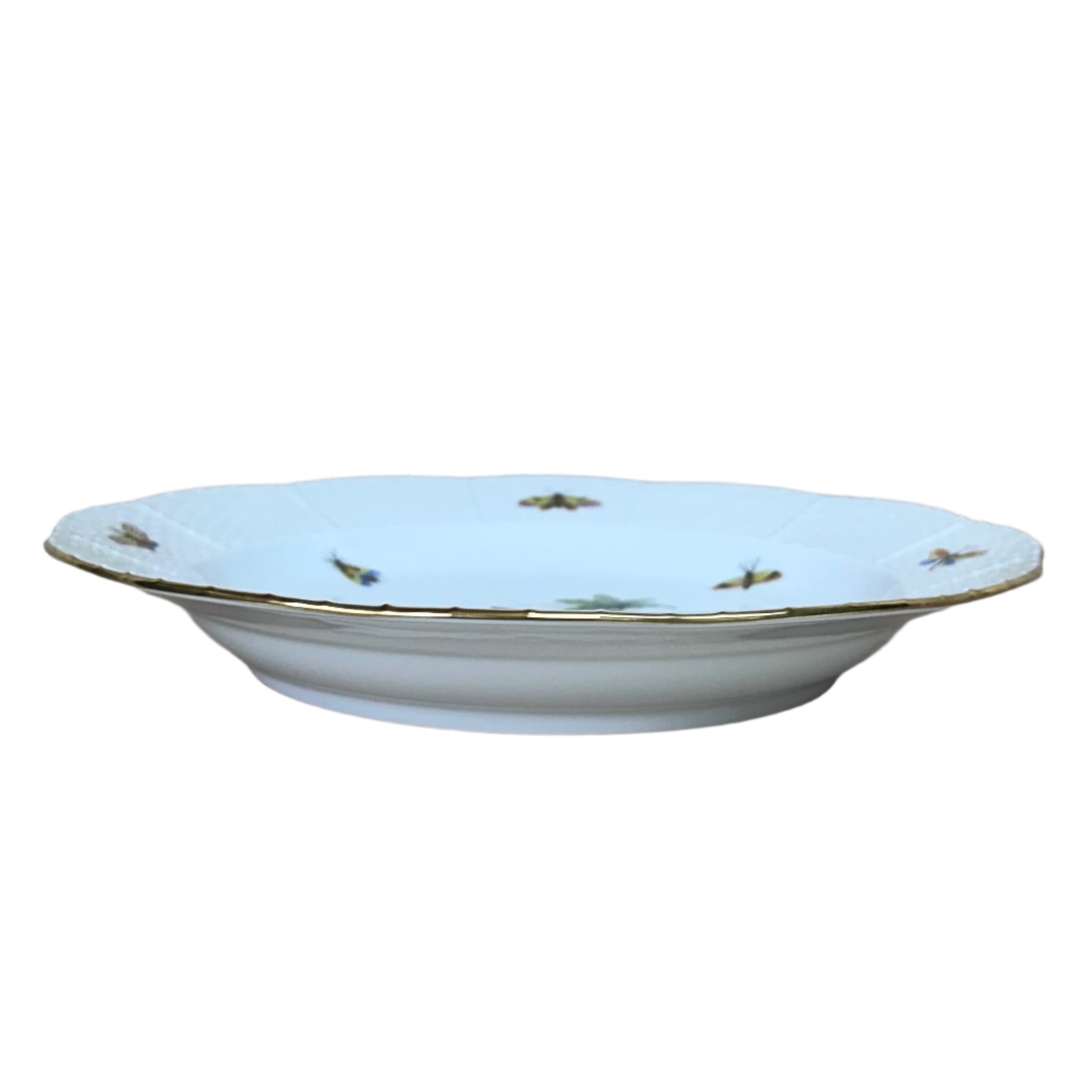 Herend Porcelain Rothschild Bird Dinner Plate Deep 525-0-00/RO-11