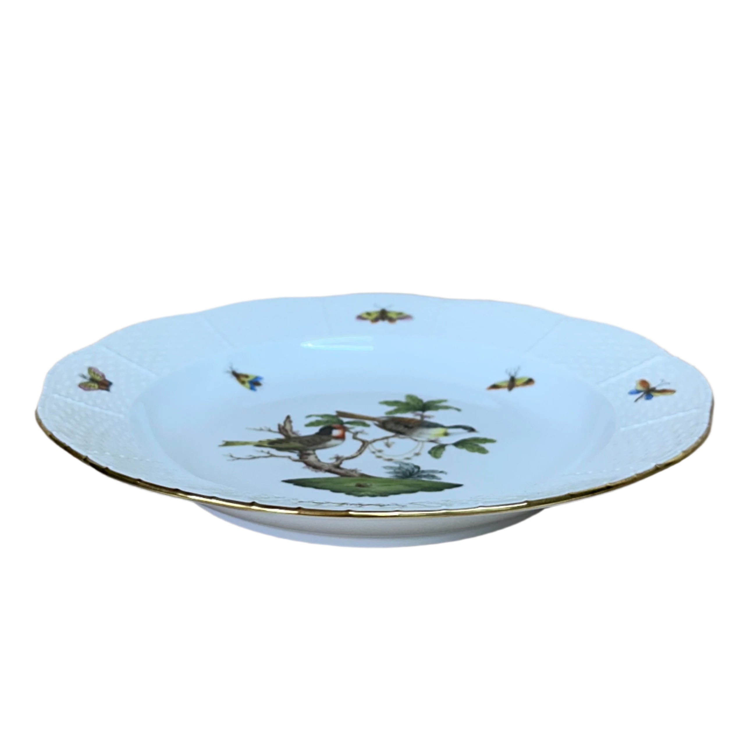 Herend Porcelain Rothschild Bird Dinner Plate Deep 525-0-00/RO-11
