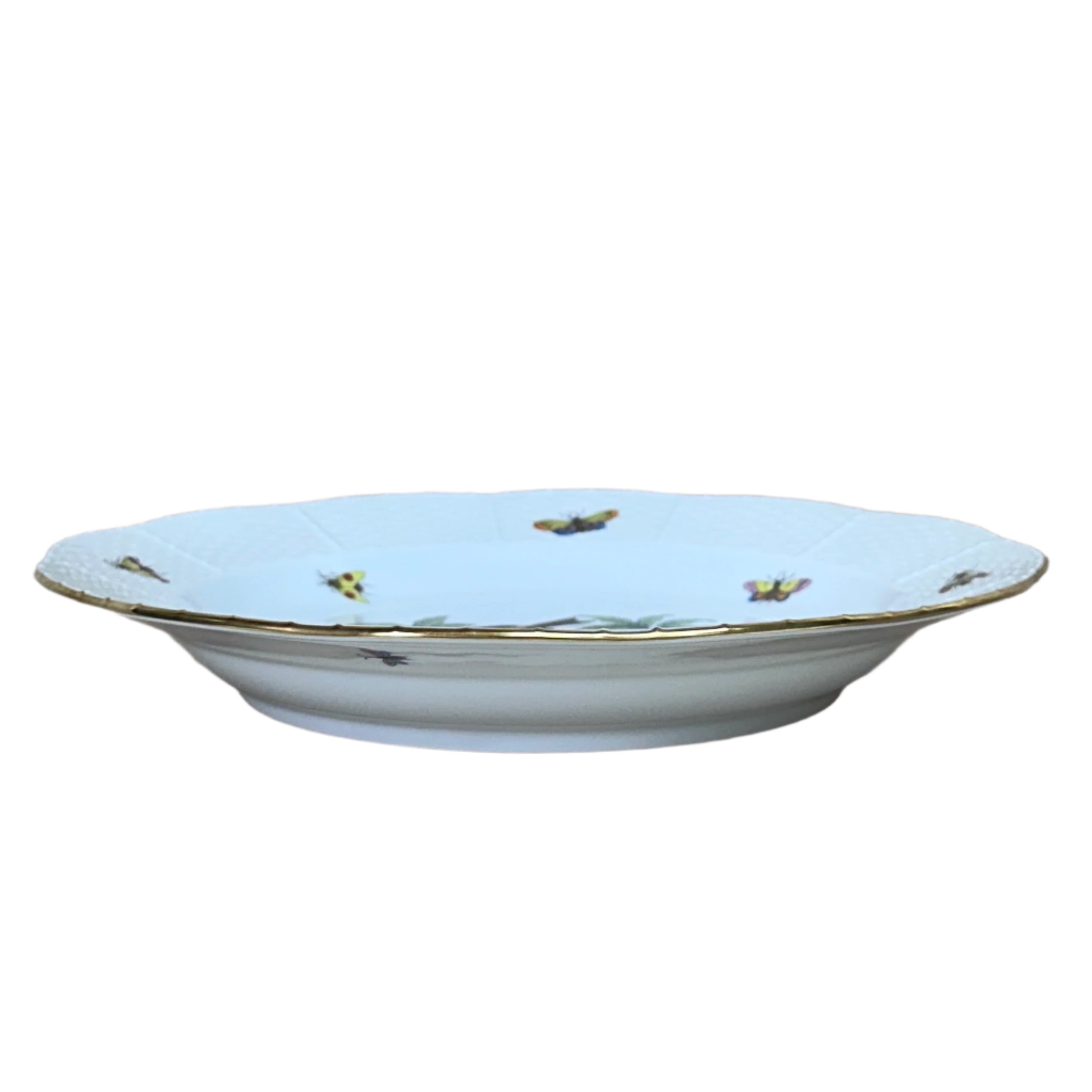 Herend Porcelain Rothschild Bird Dinner Plate Deep 525-0-00/RO-12