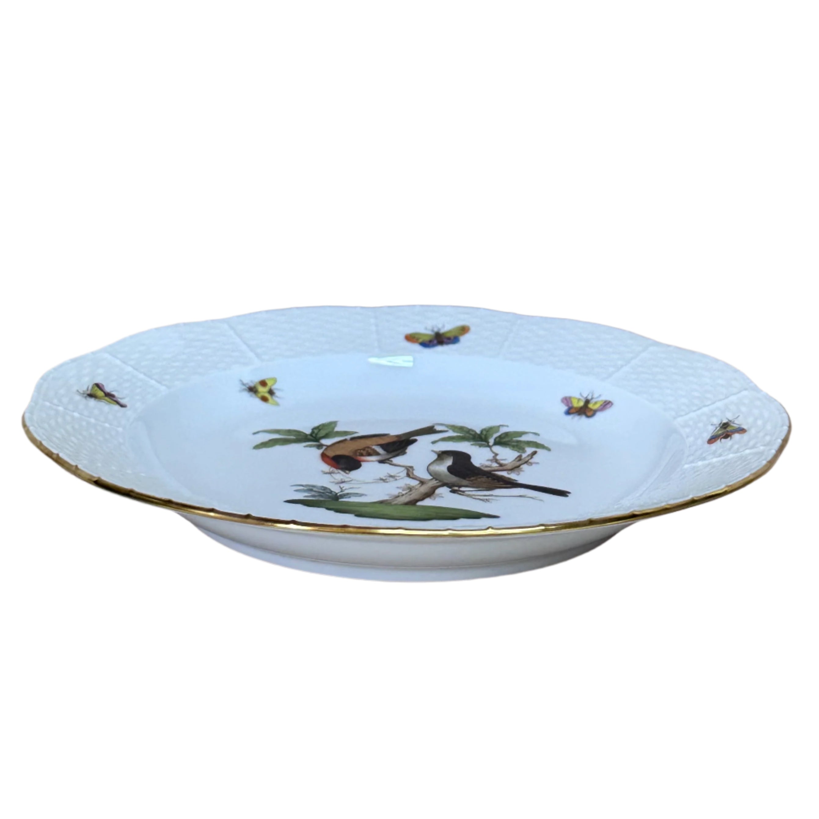 Herend Porcelain Rothschild Bird Dinner Plate Deep 525-0-00/RO-12