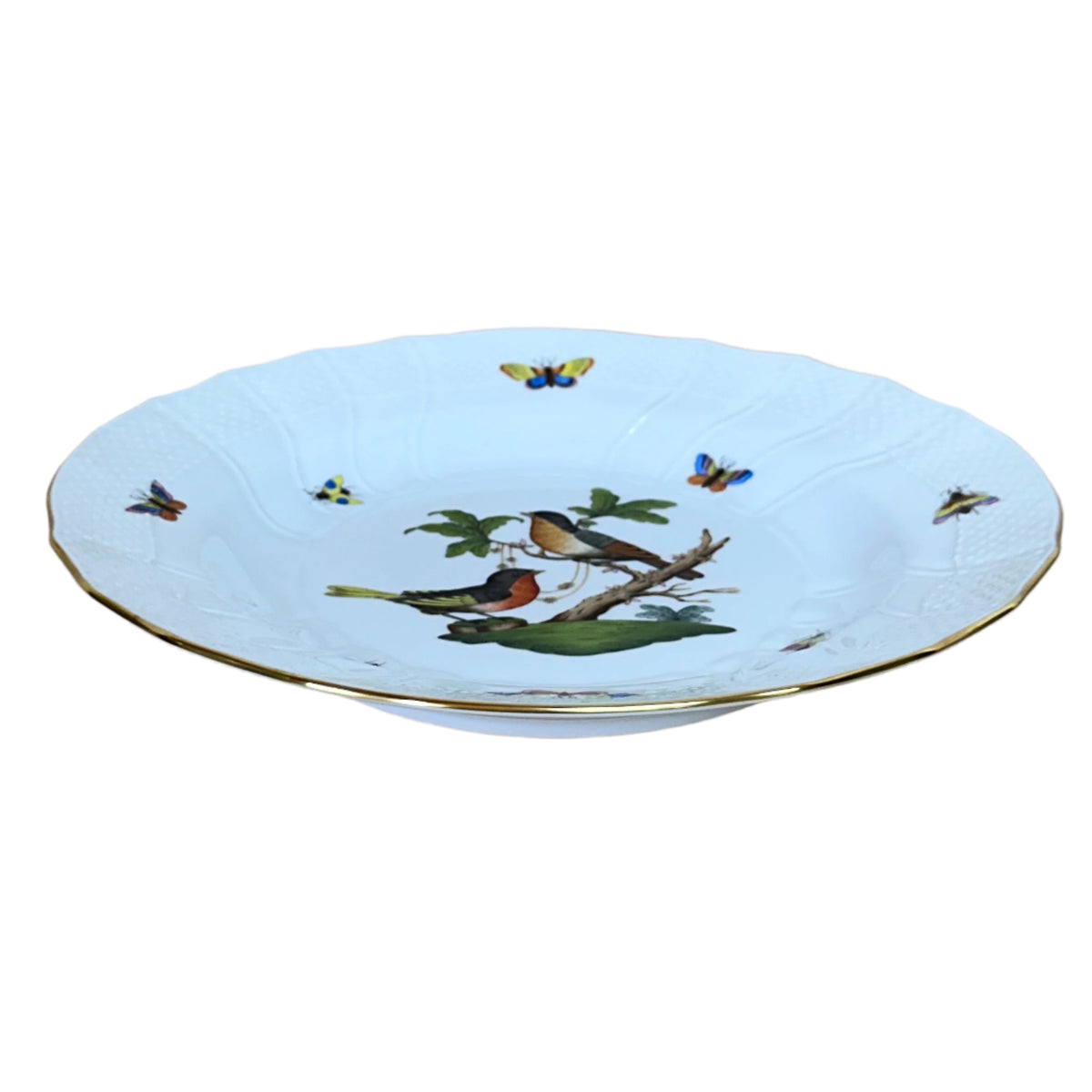 Herend Porcelain Rothschild Bird Dinner Plate 1525-0-00/RO-8