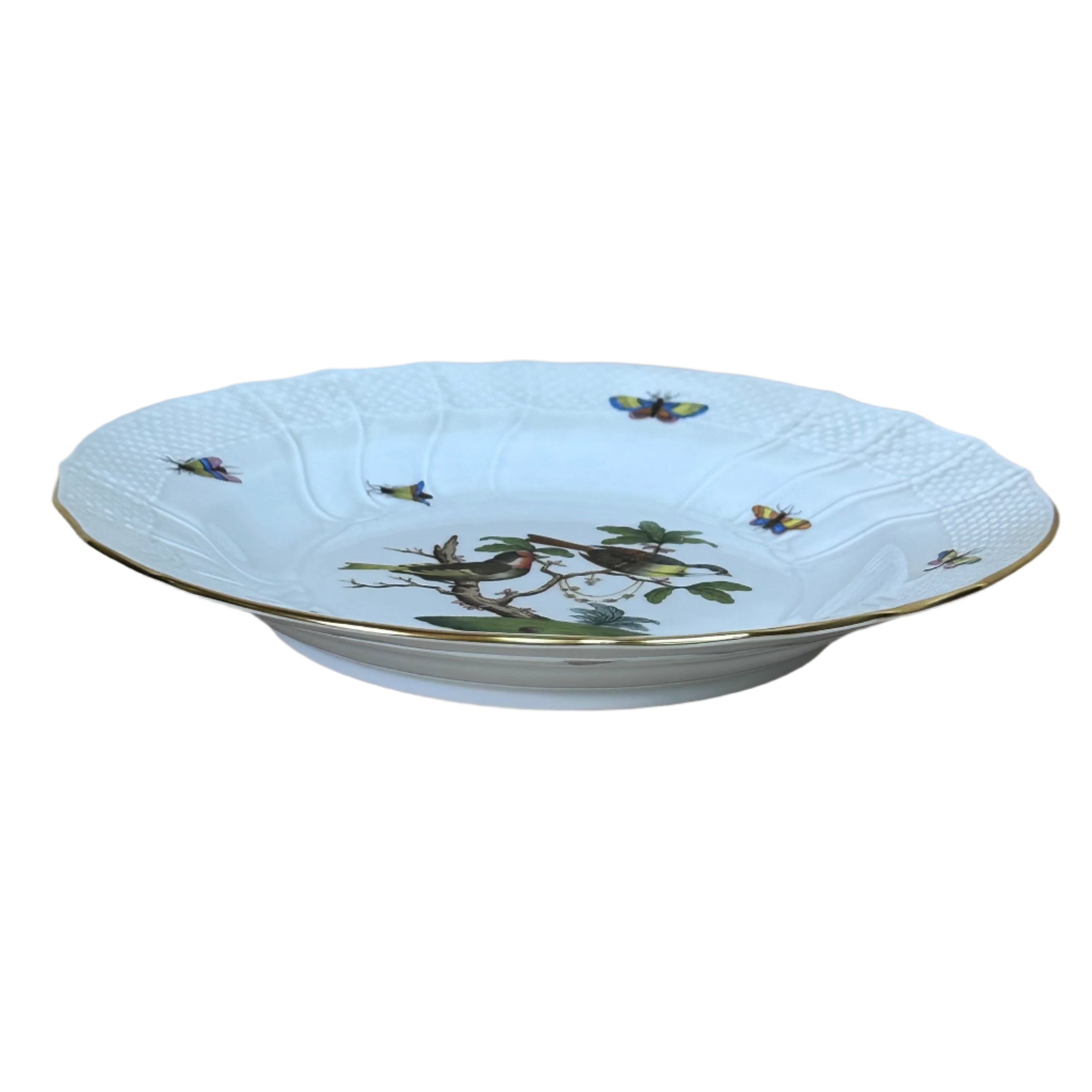 Herend Porcelain Rothschild Bird Dinner Plate 1525-0-00/RO-6