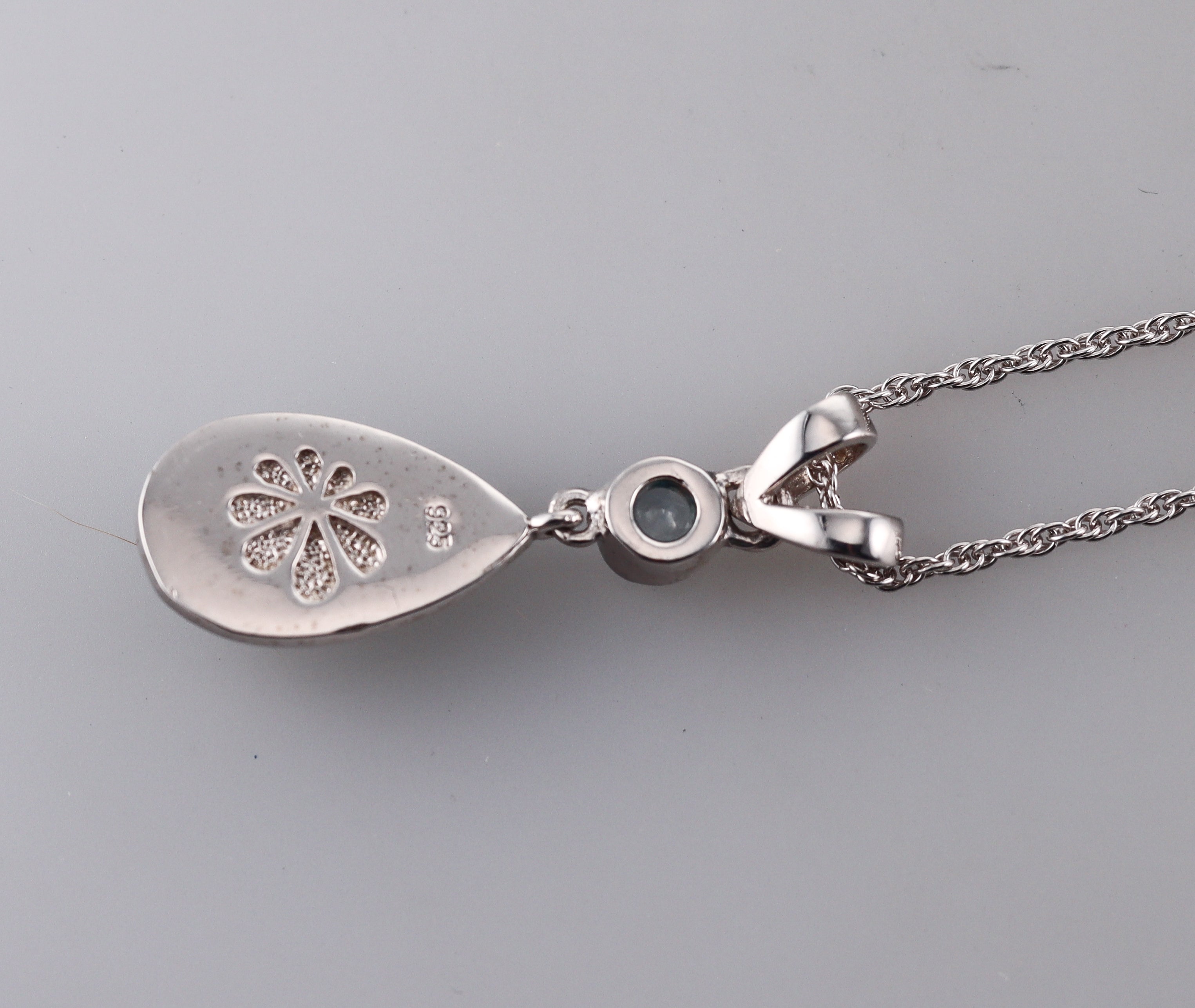 MarahLago Sterling Silver Larimar Pendant Necklace Retail $245