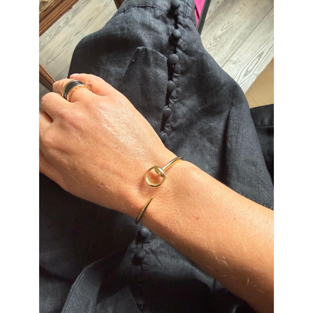 Gucci Horsebit 18k Bangle Bracelet Size 16