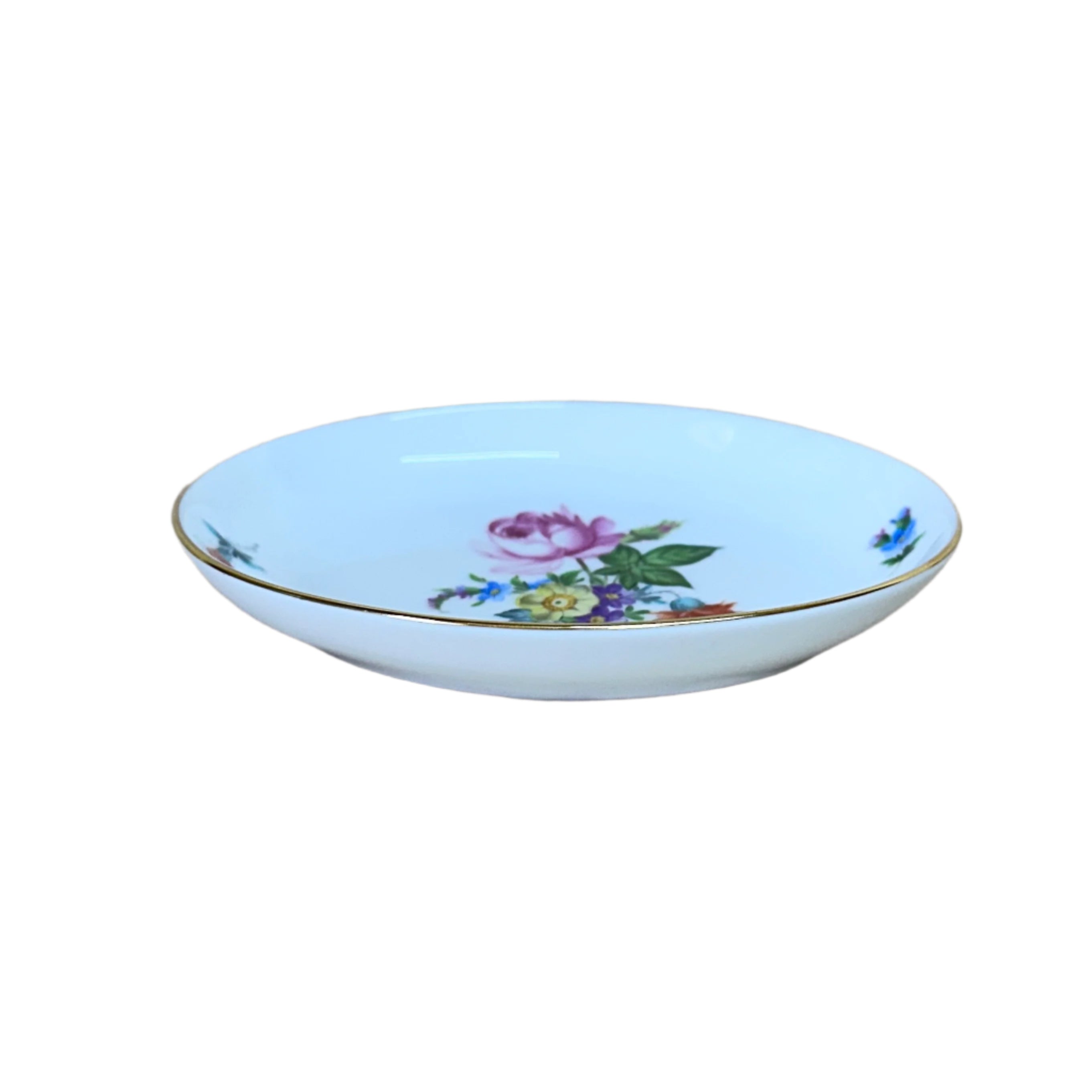 Herend Saxonian Bouquet Porcelain Oval Jewelry Trinket Tray 7780/BS