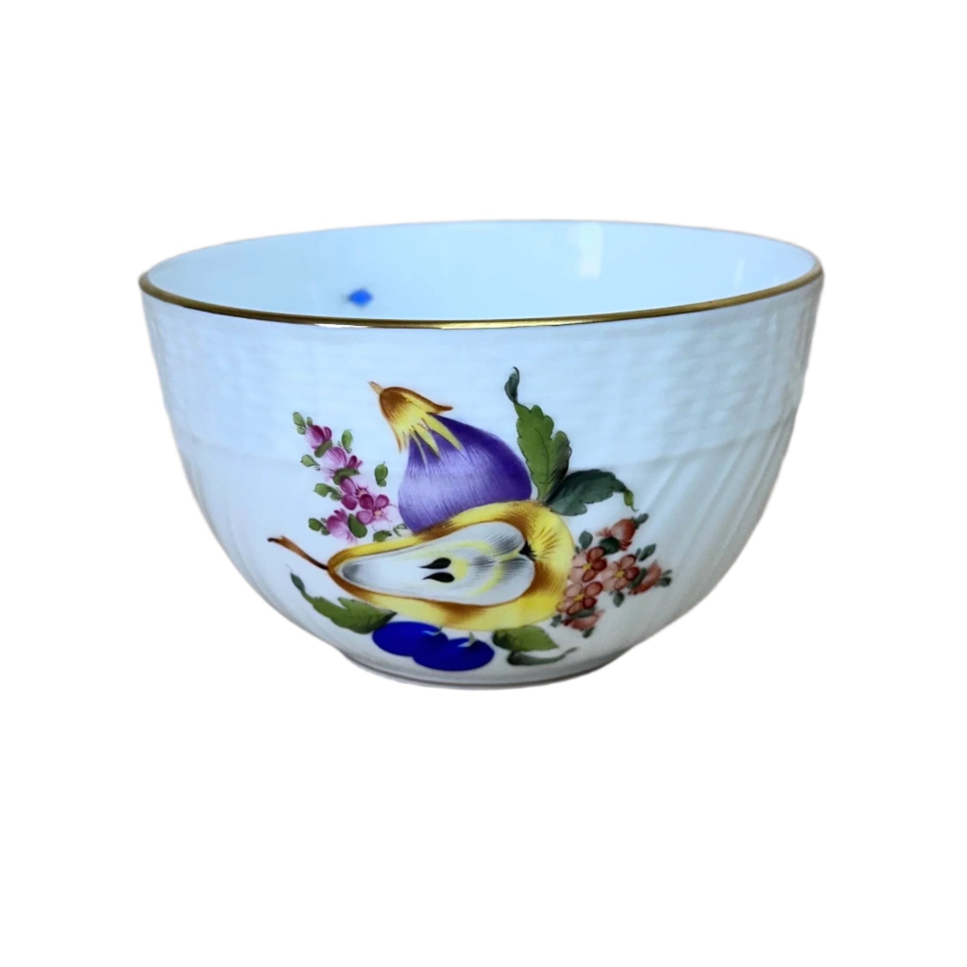 6 pc Herend Porcelain Fruits & Flowers Round Bowl 1365-0-00/BFRN