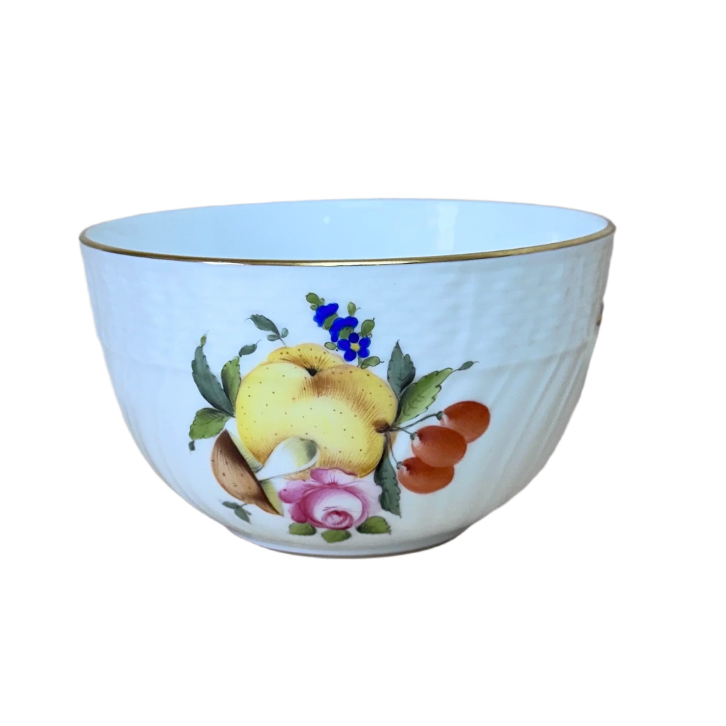 6 pc Herend Porcelain Fruits & Flowers Round Bowl 1365-0-00/BFRN