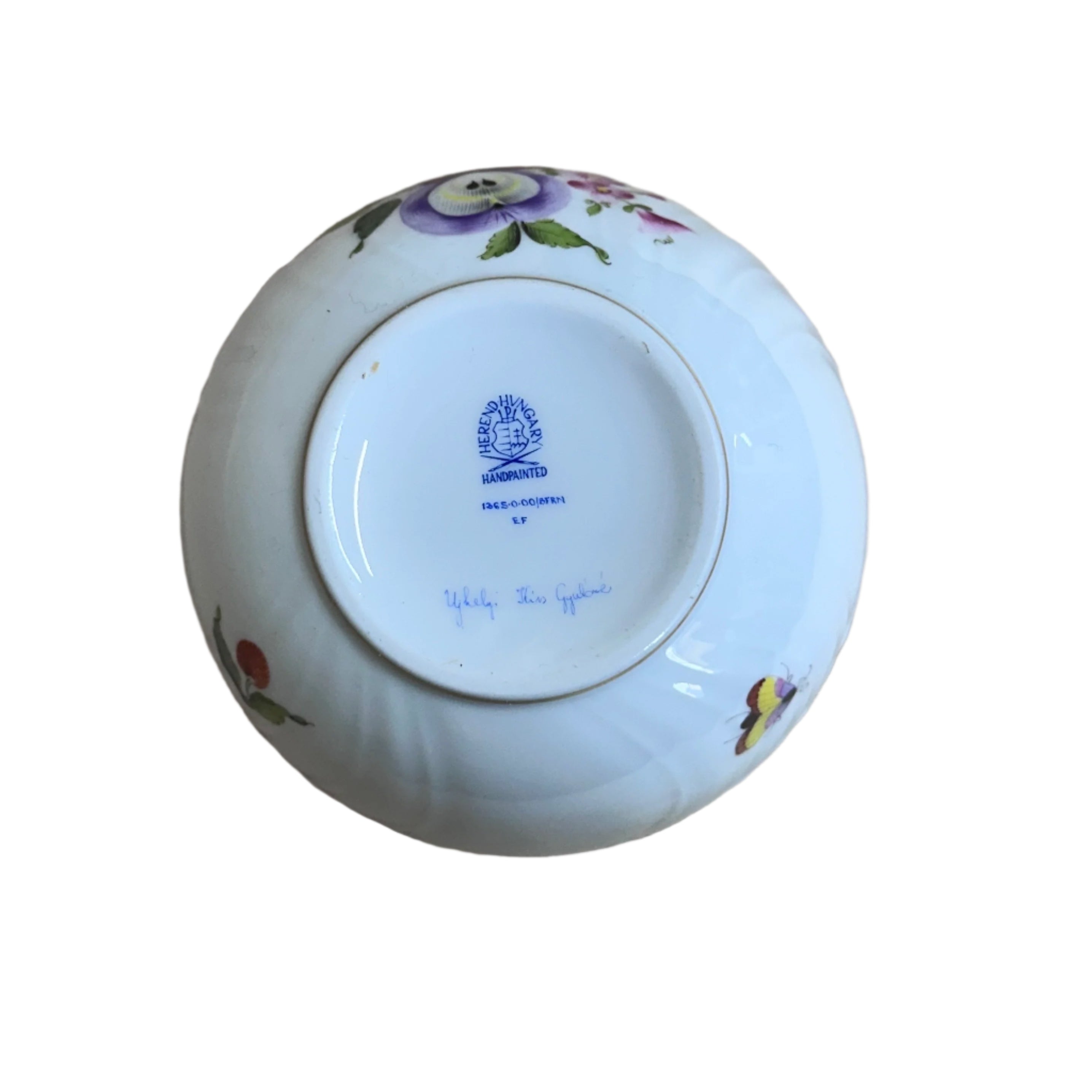 6 pc Herend Porcelain Fruits & Flowers Round Bowl 1365-0-00/BFRN