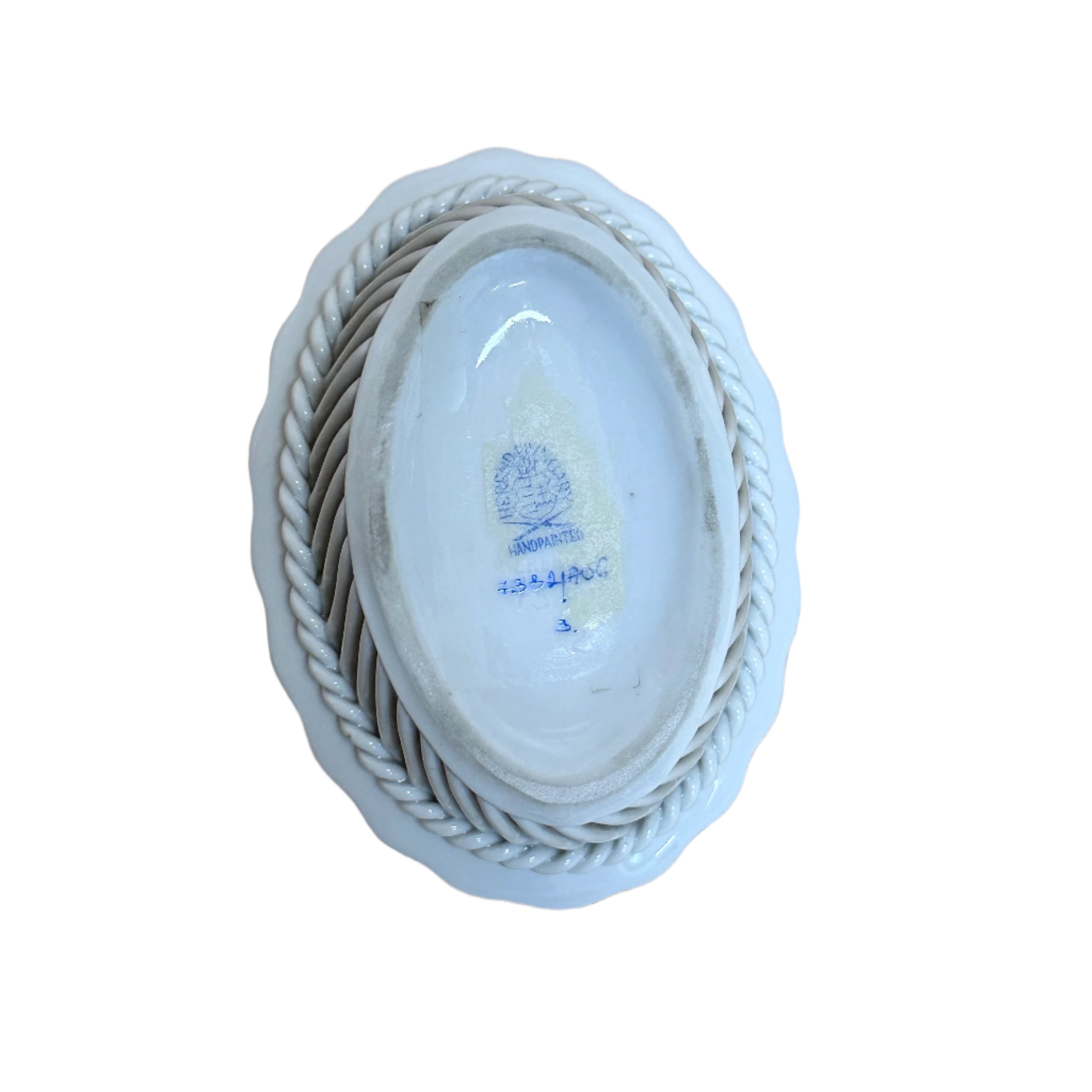 Herend Chinese Bouquet Rust Small Open Weave Basket 7382/AOG