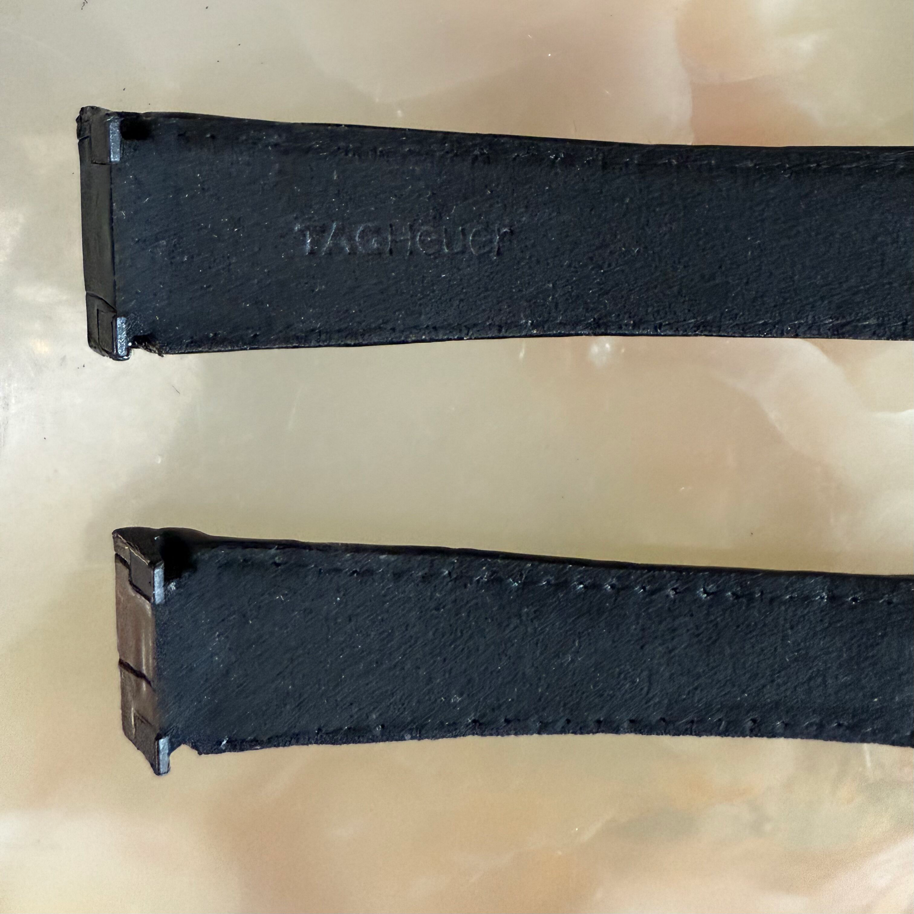 Authentic TAG Heuer Black Alligator Watch Strap Band 23mm
