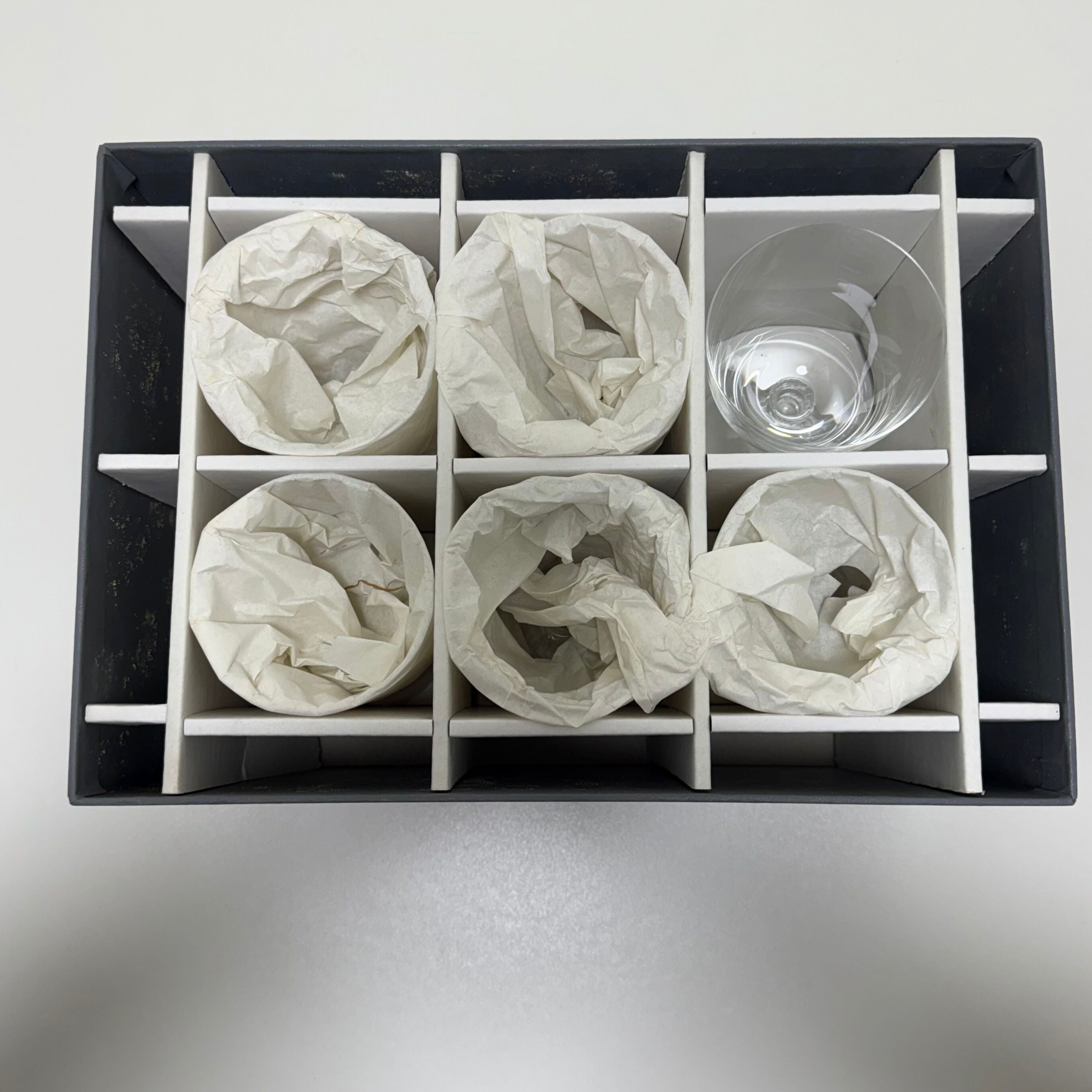 Lalique Saint Hubert Water Wine Glass Set of 6