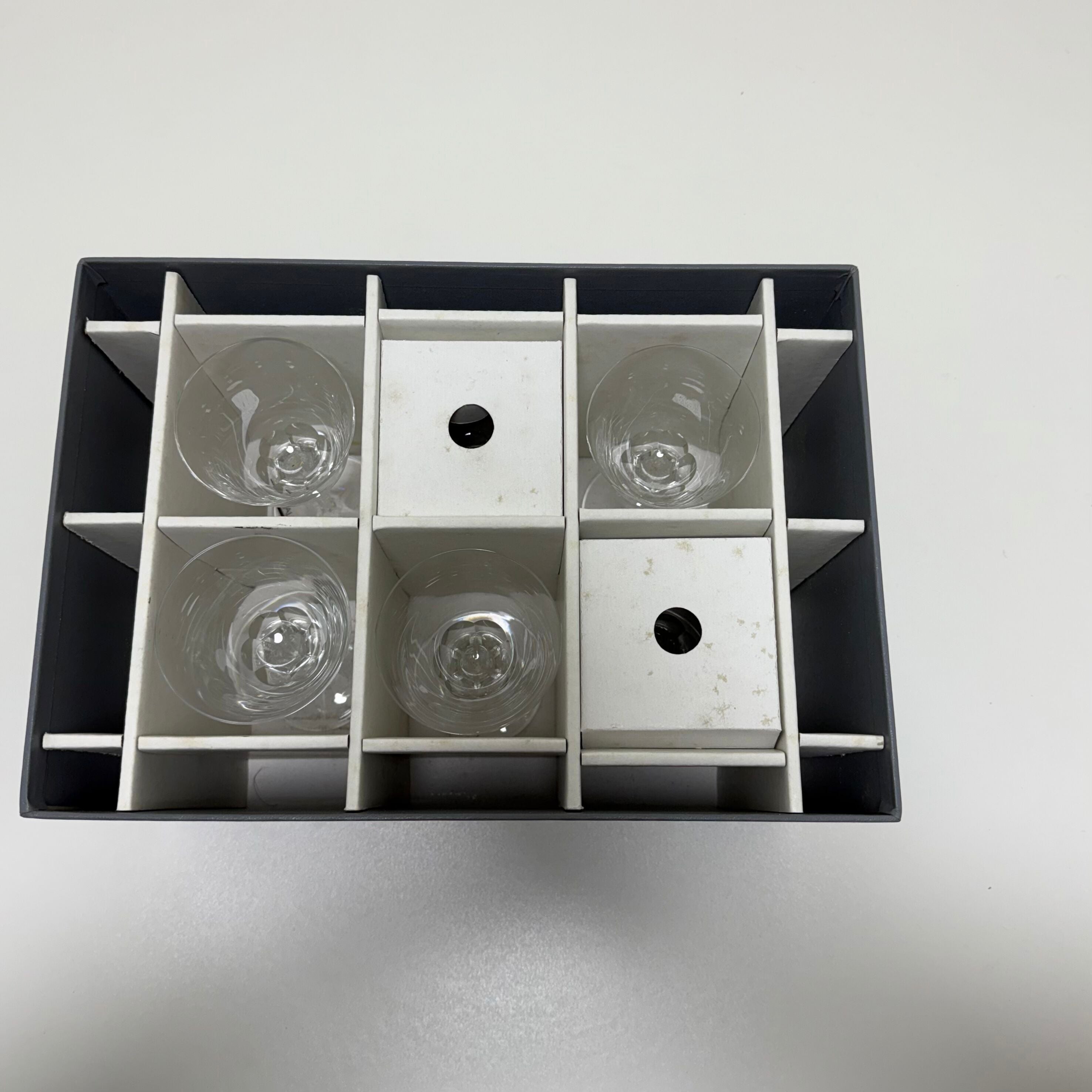 Lalique Treves Burgundy Wine Glass Set of 6