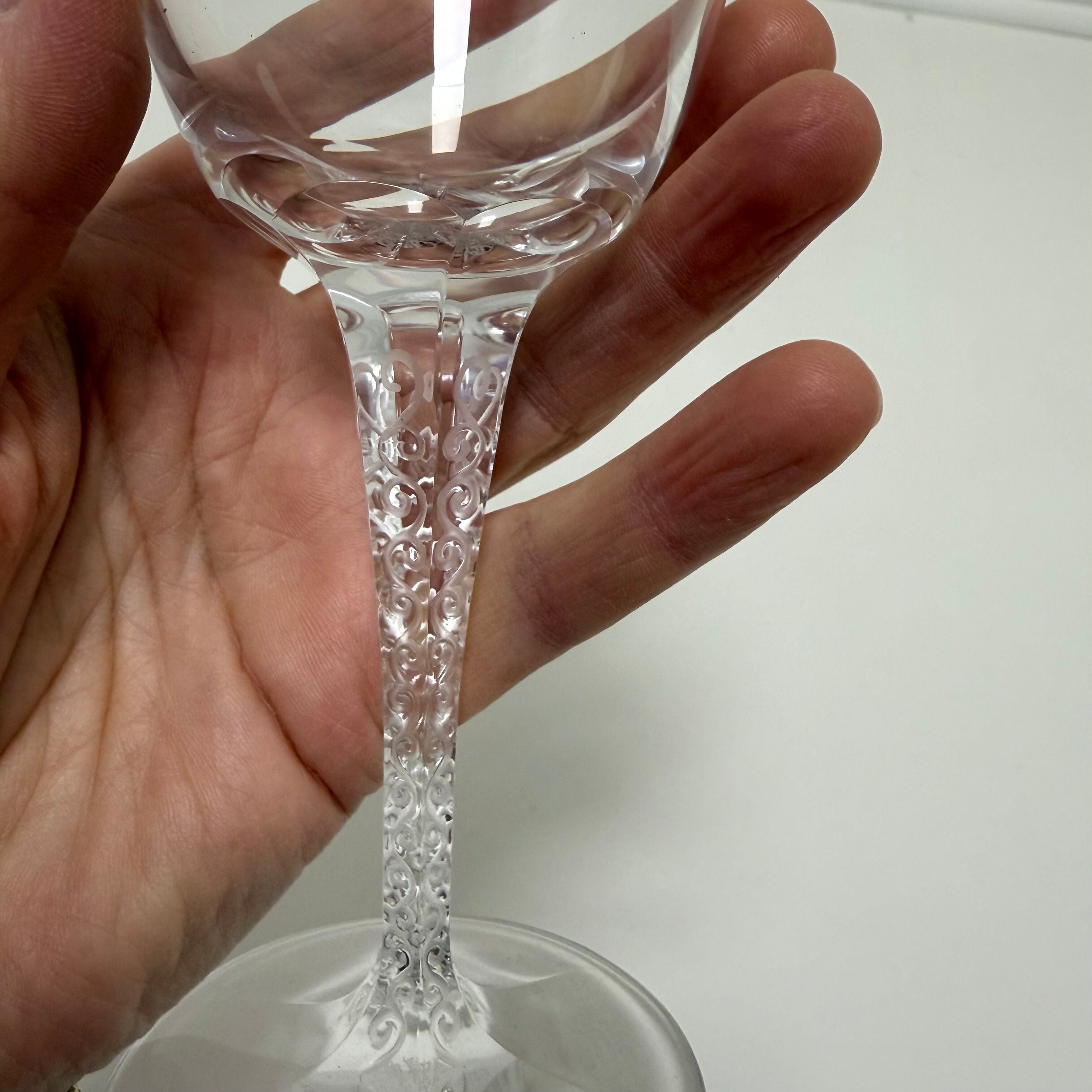 Lalique Treves Burgundy Wine Glass Set of 6