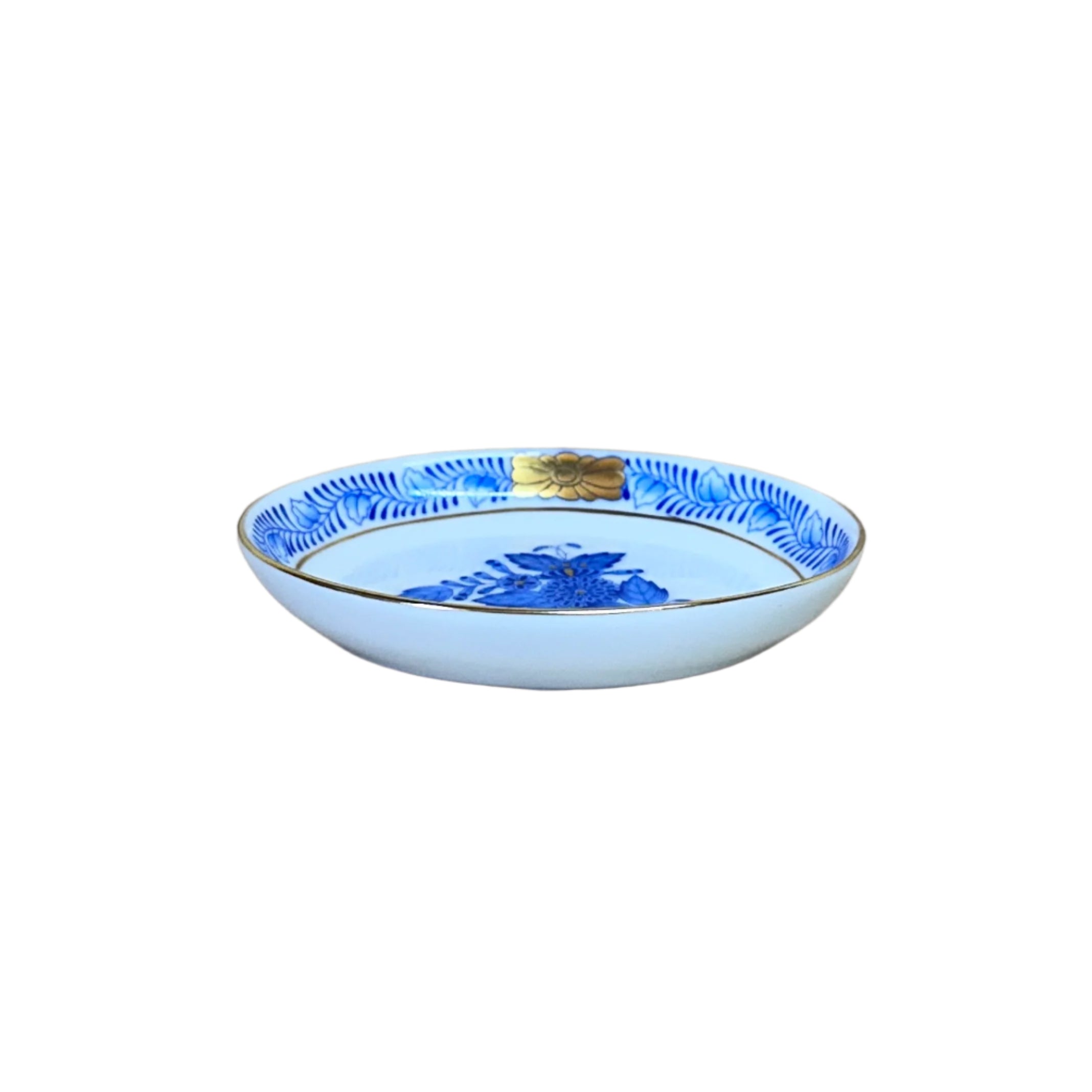 Herend Chinese Bouquet Blue Porcelain Miniature Small Oval Pin Tray Dish 7782-0-00/AB (Copy)